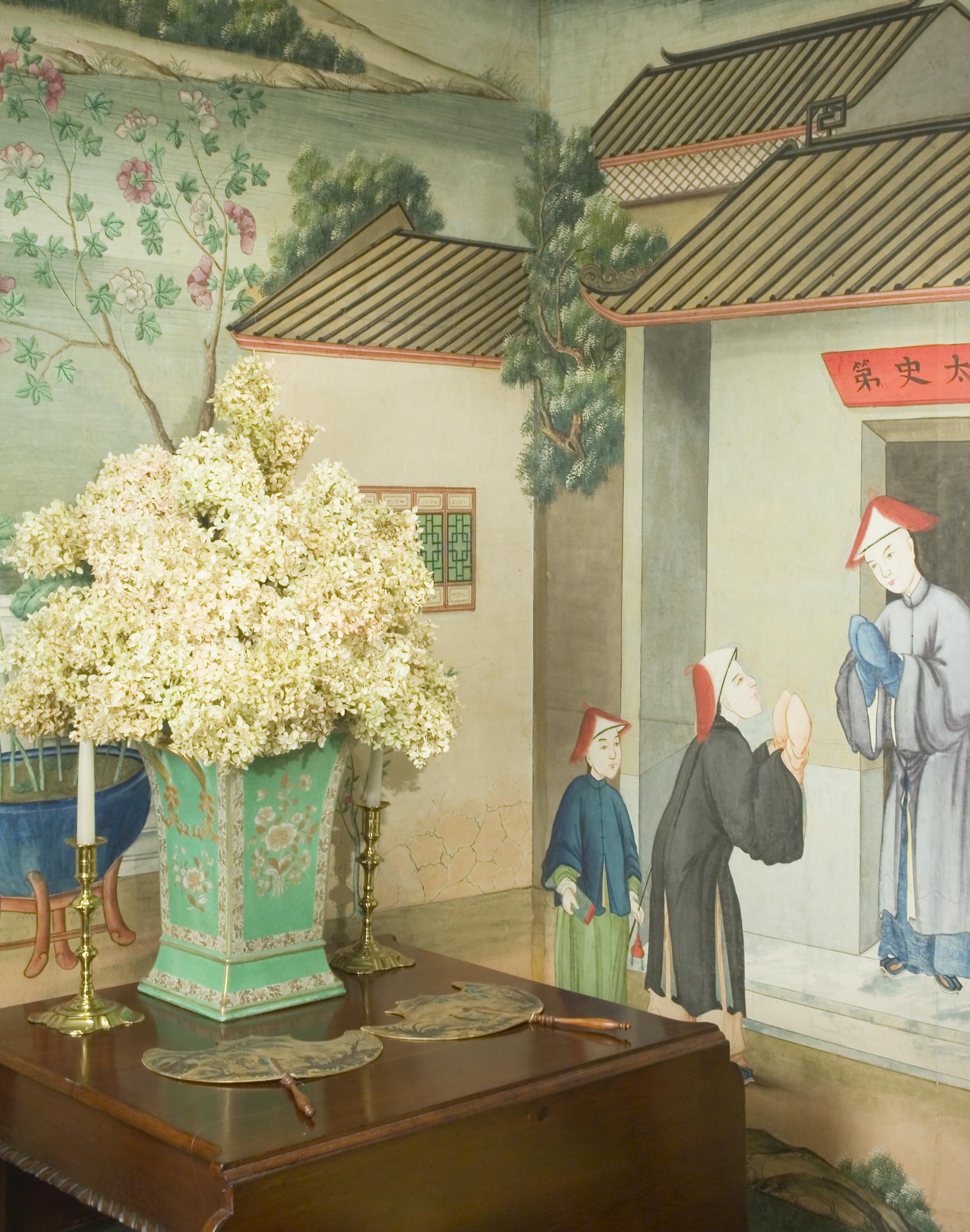 1969.1084 Wall covering, view 9, Chinese Parlor