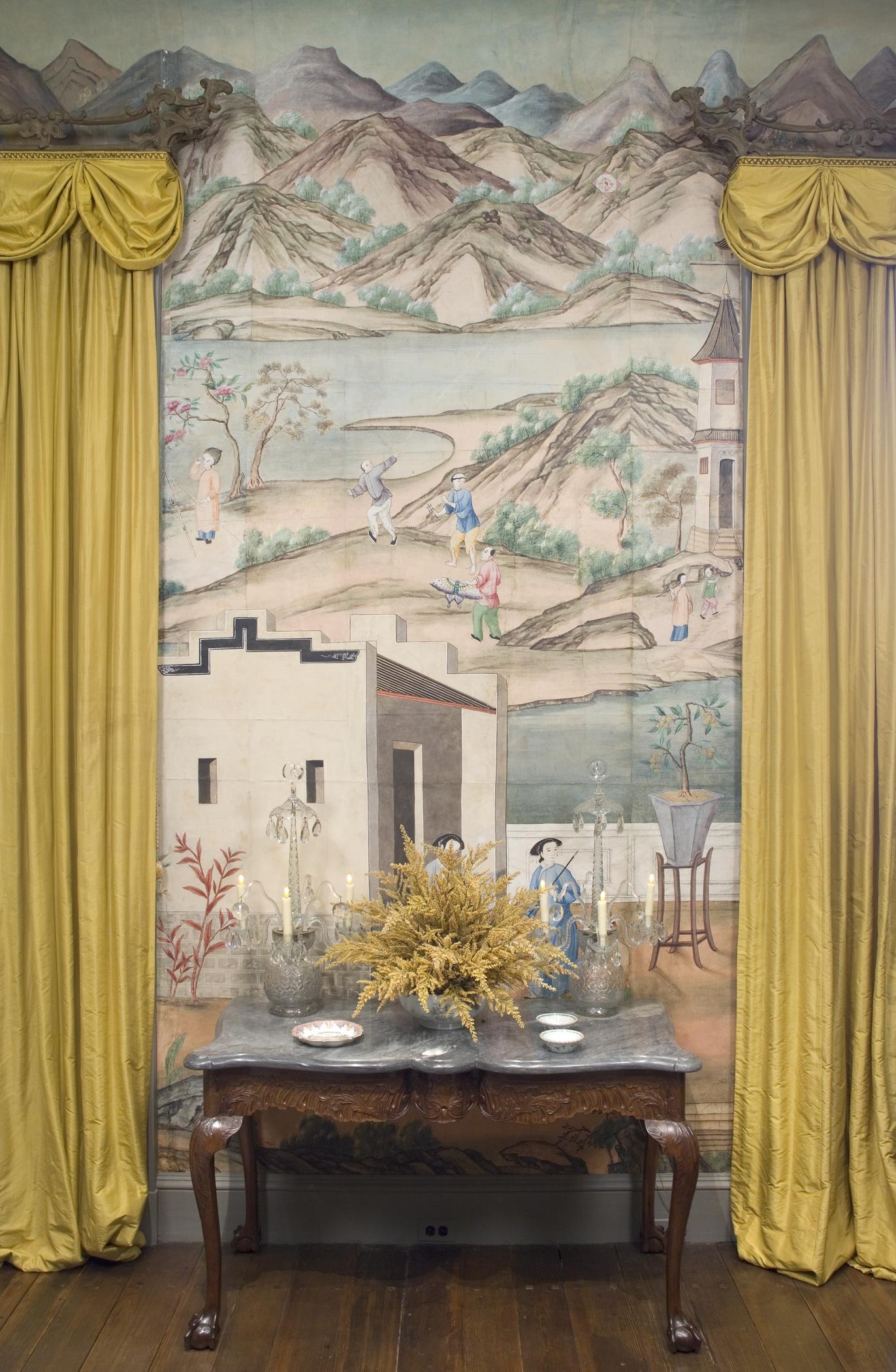 1969.1084 Wall covering, view 10, Chinese Parlor