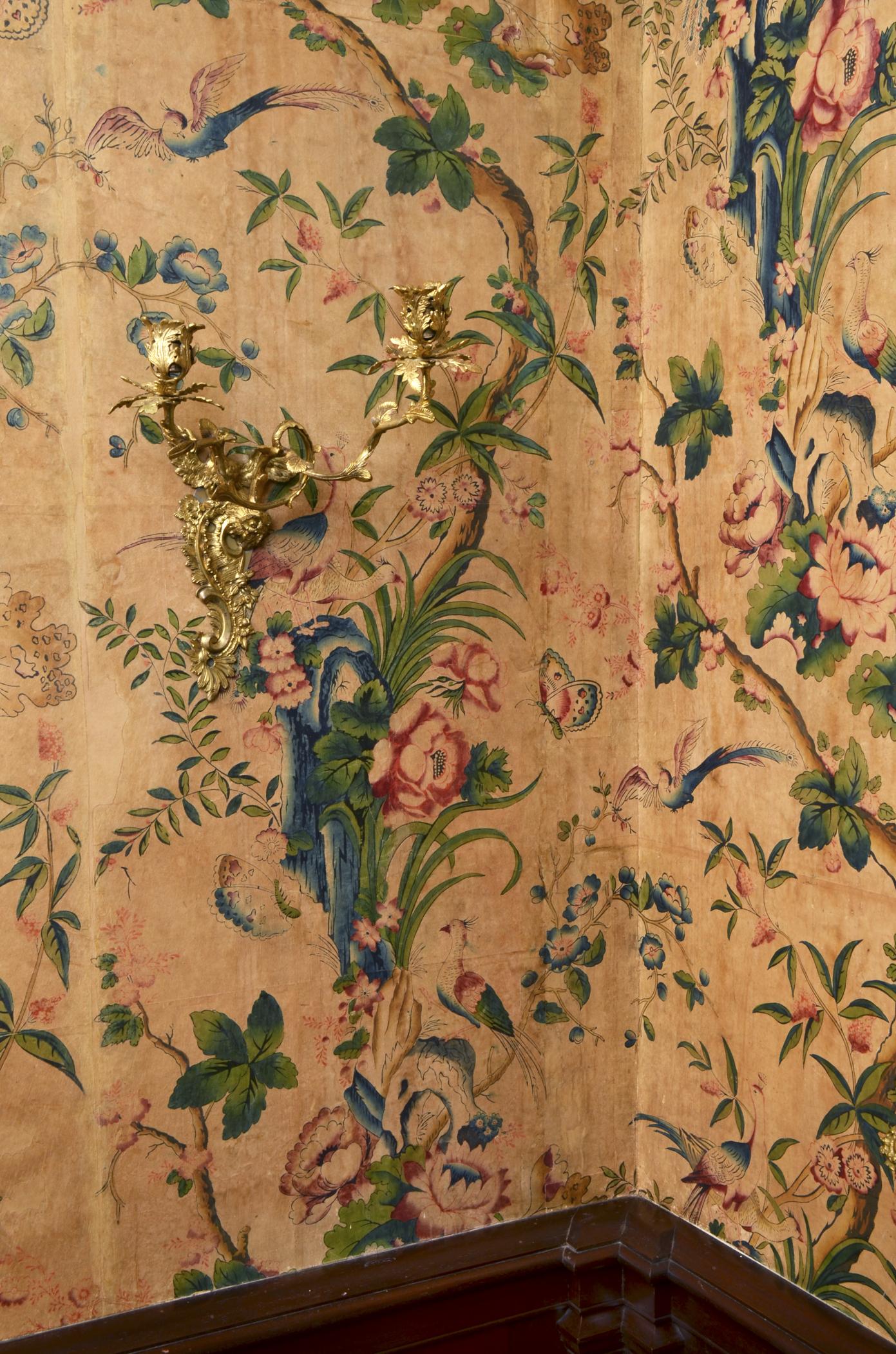 1969.1086 Wall covering, detail 1, Blackwell Vestibule 2013