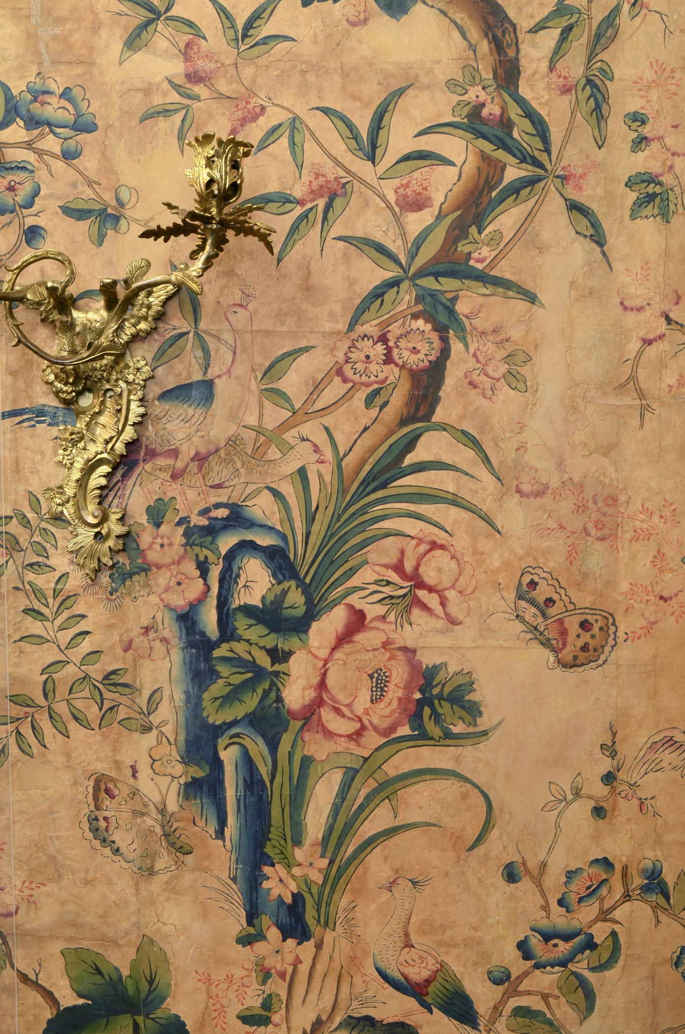 1969.1086 Wall covering, detail 2, Blackwell Vestibule 2013