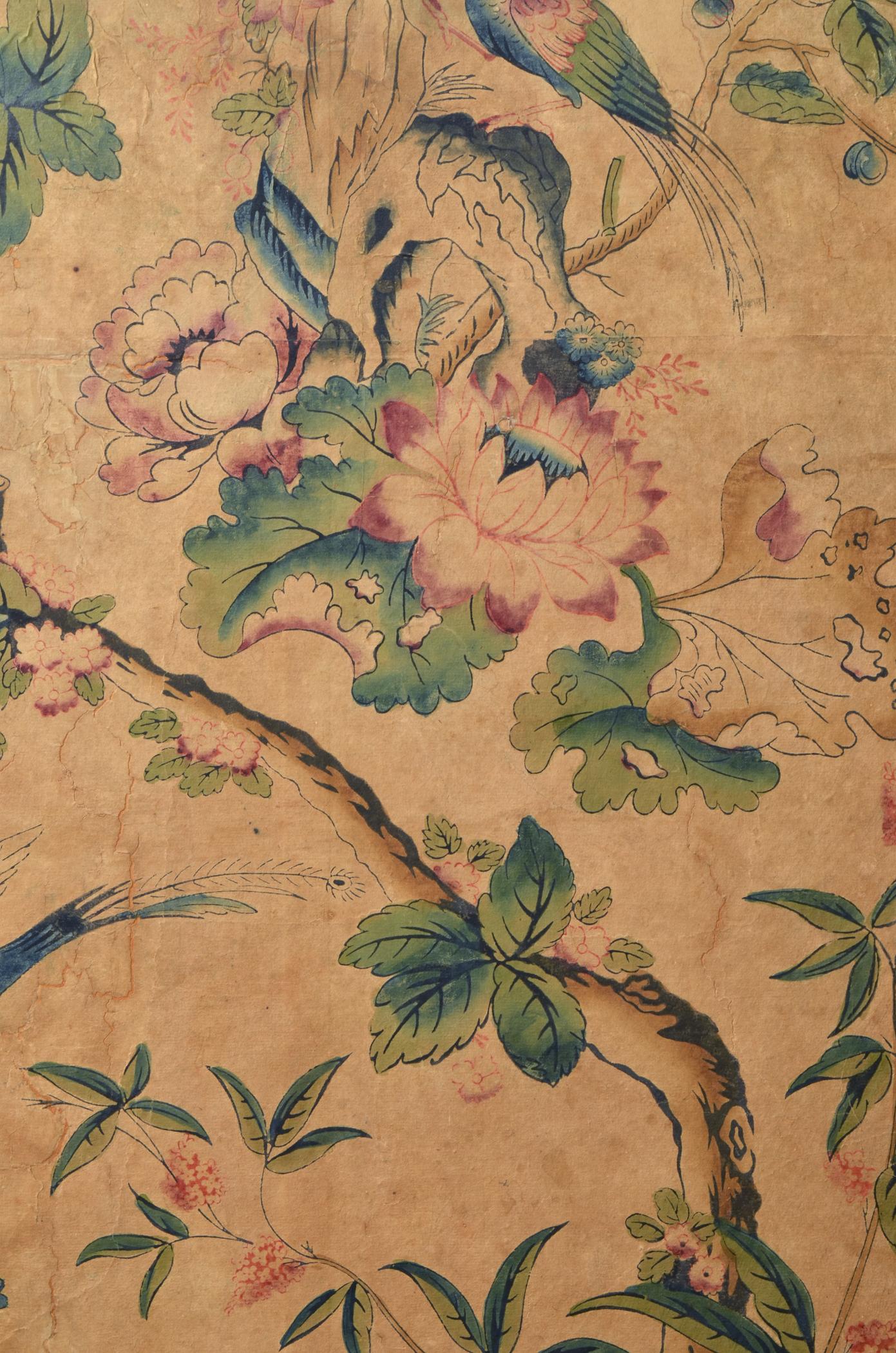1969.1086 Wall covering, detail 4, Blackwell Vestibule 2013