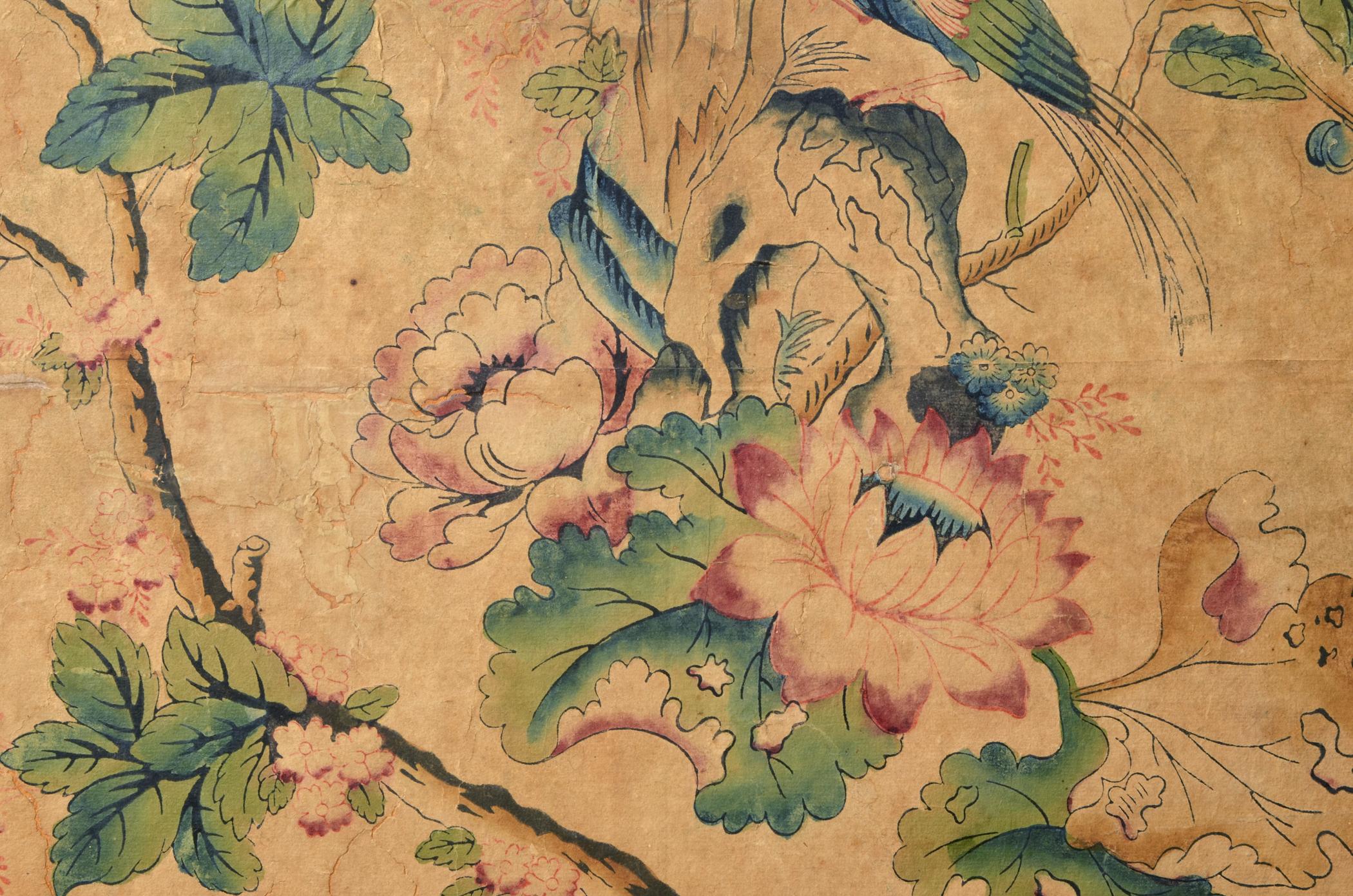 1969.1086 Wall covering, detail 7, Blackwell Vestibule 2013