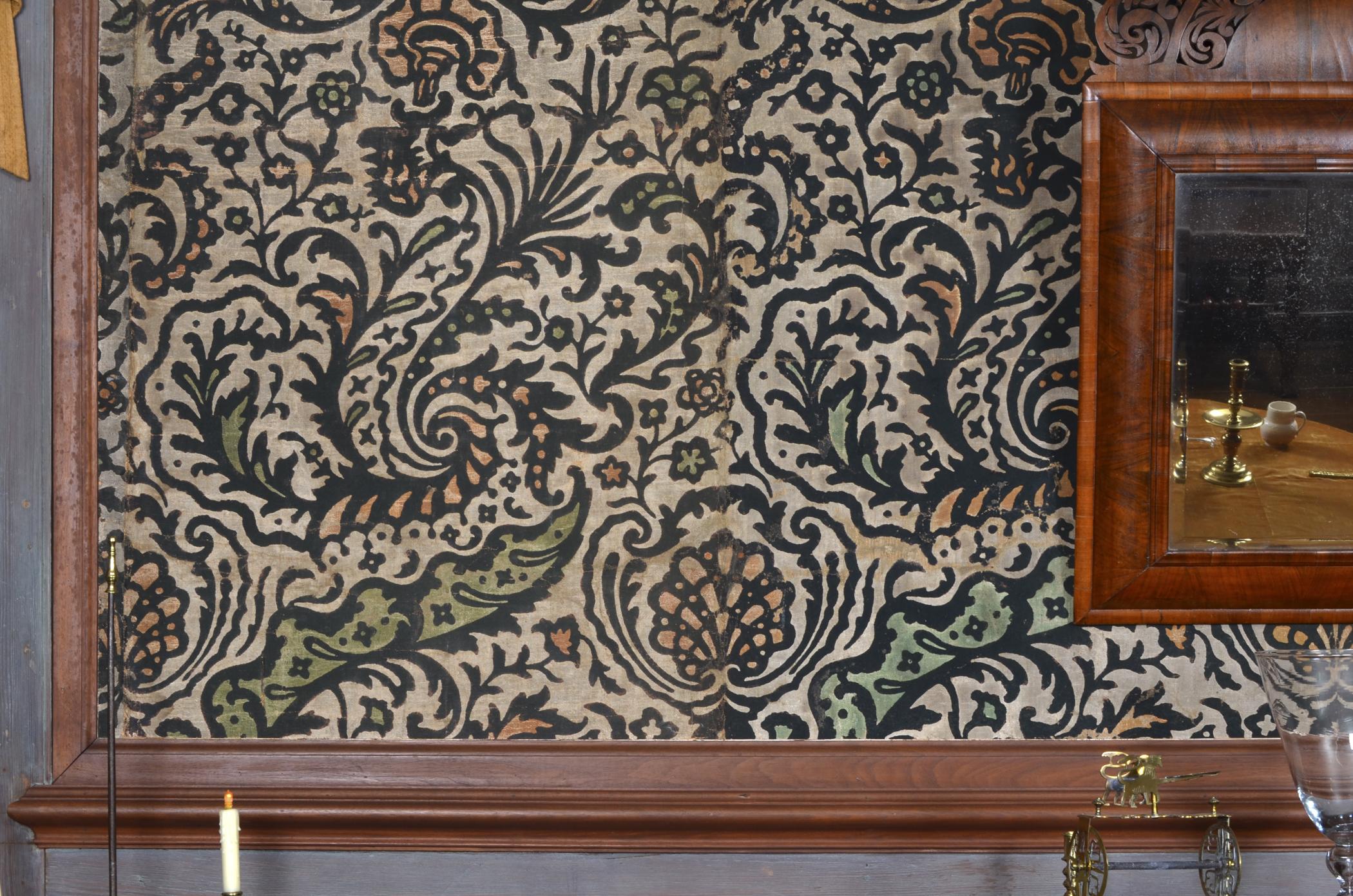 1969.1087.001 Wall covering, detail 1, Flock Room 2013