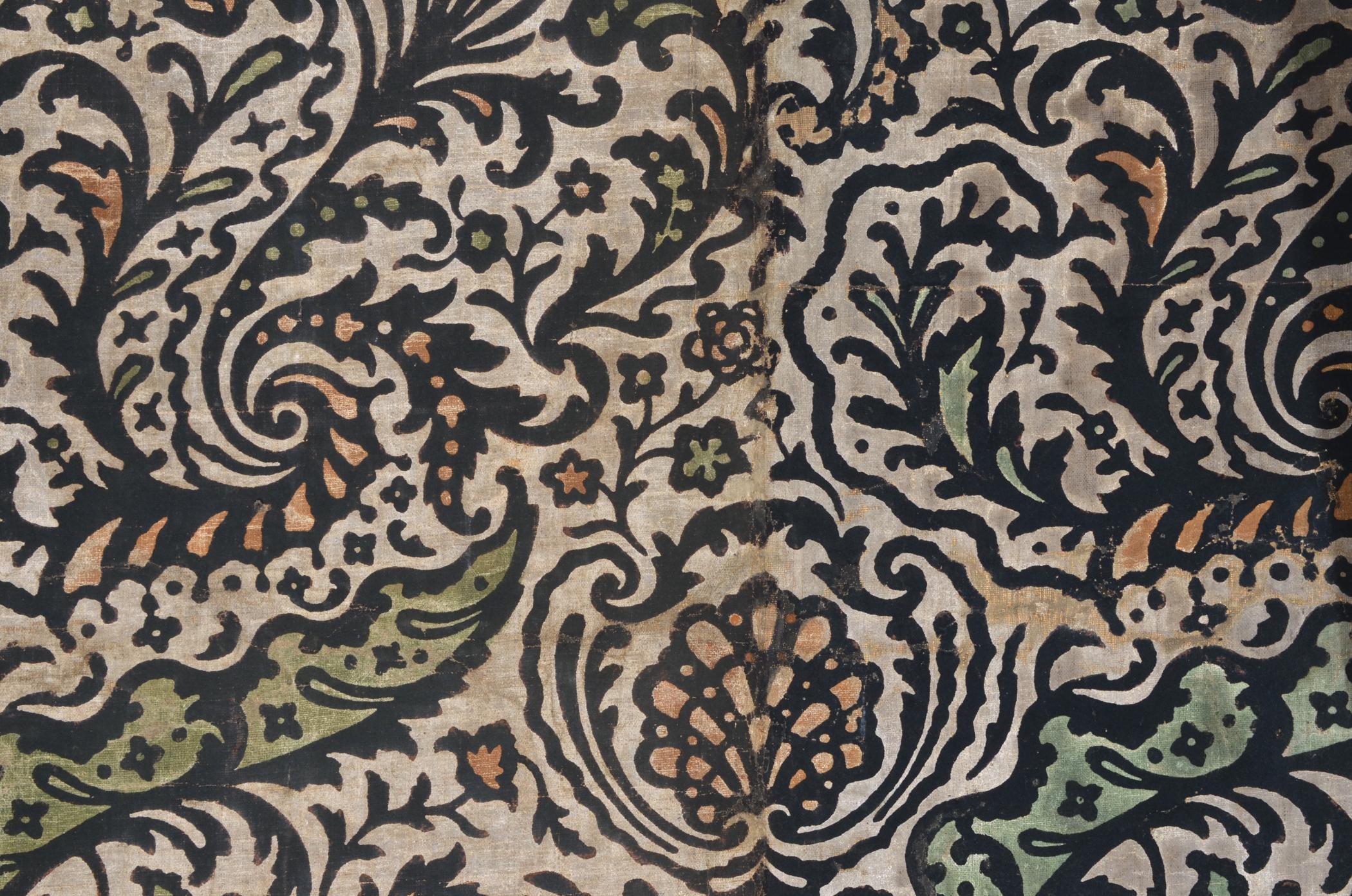 1969.1087.001 Wall covering, detail 3, Flock Room 2013
