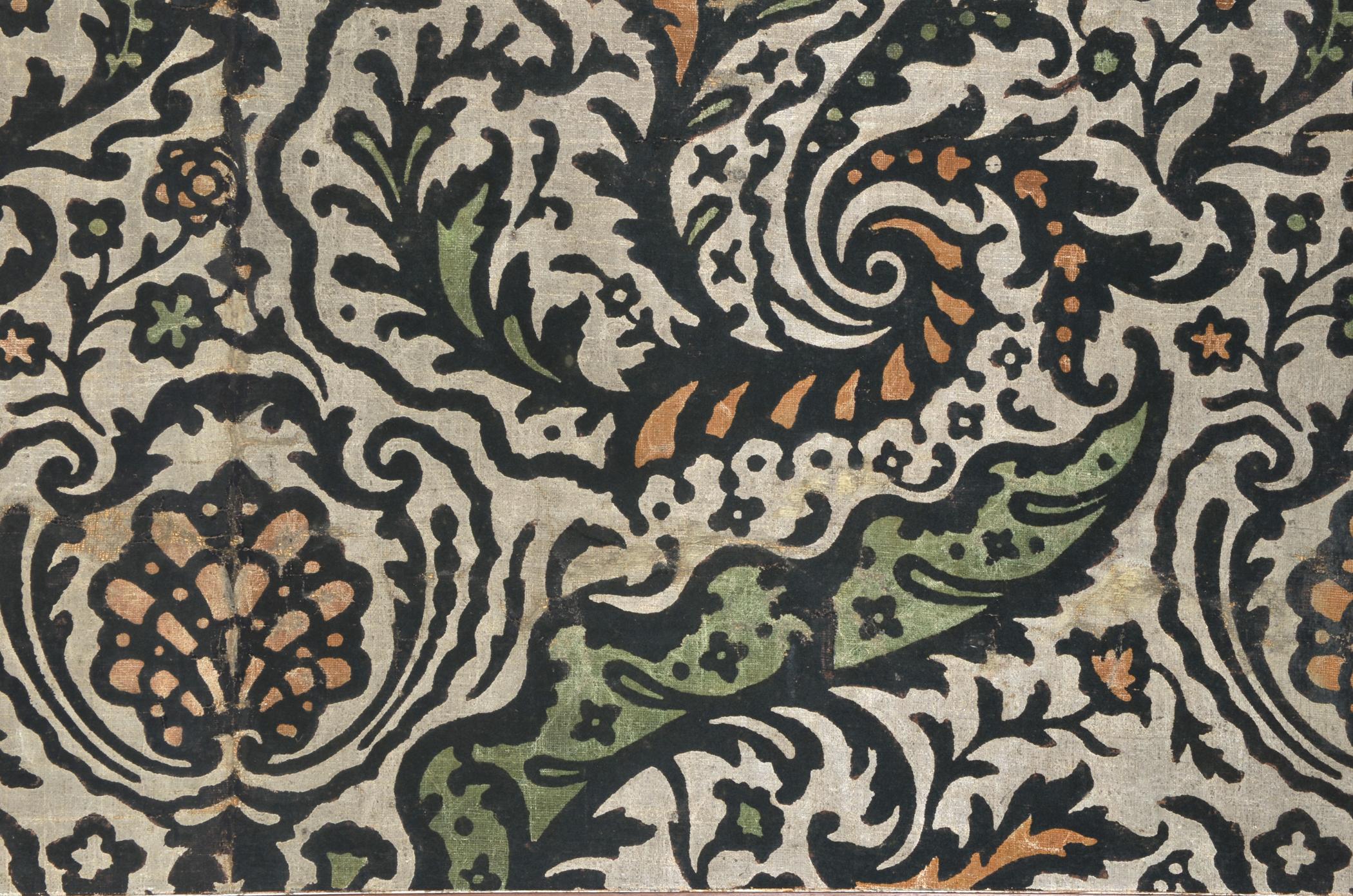 1969.1087.001 Wall covering, detail 8, Flock Room 2013