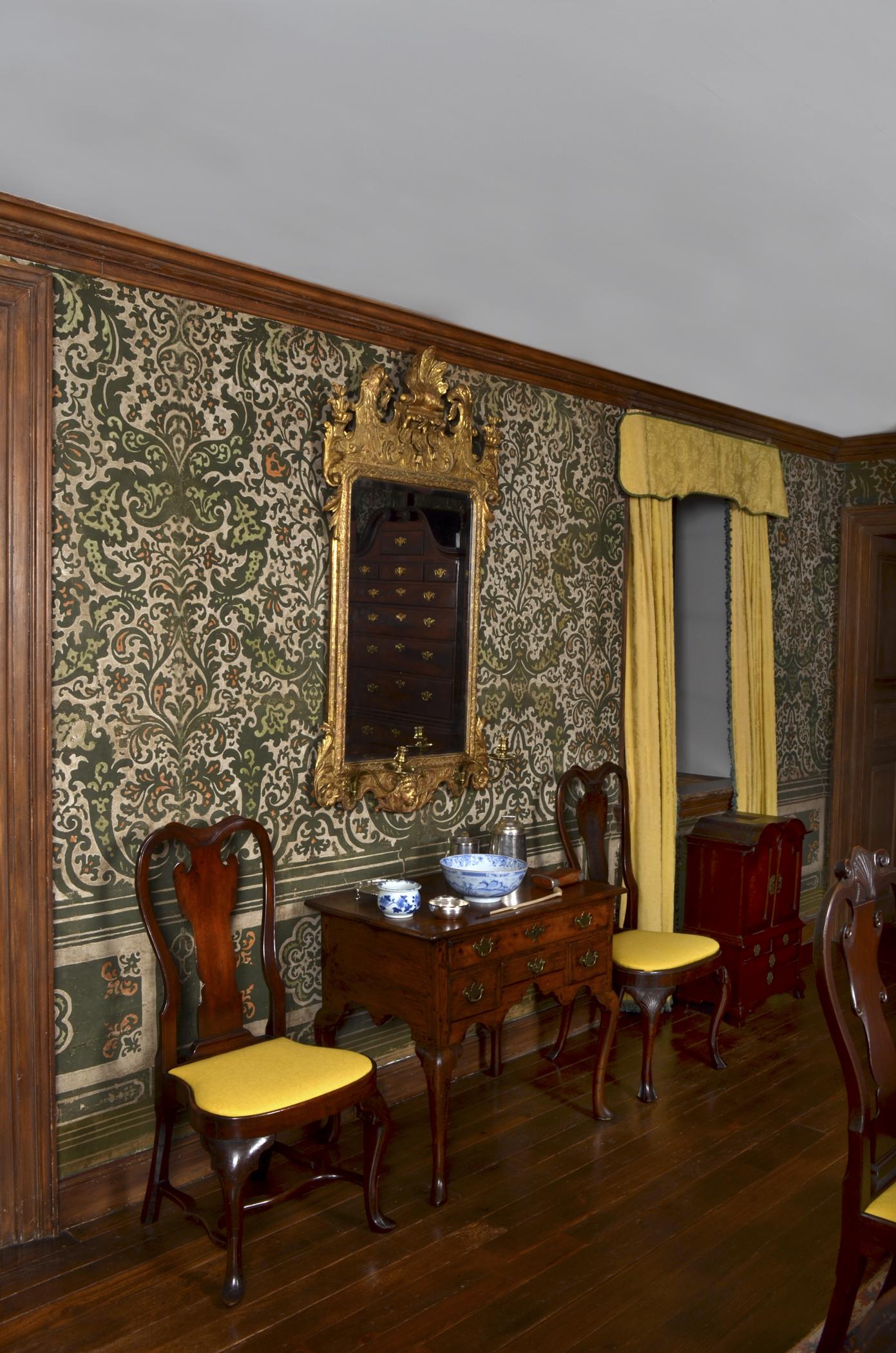 1969.1088.001 Wall covering, view 1, Vauxhall Room 2013