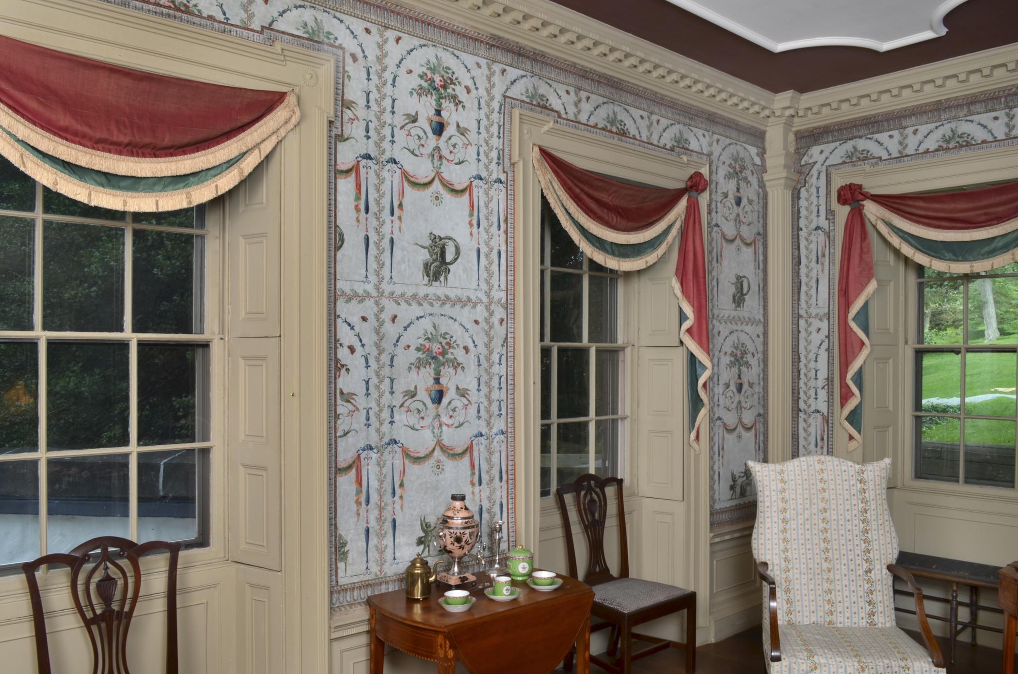 Federal Parlor 08-2013, view 2, 1969.1092 Wall covering