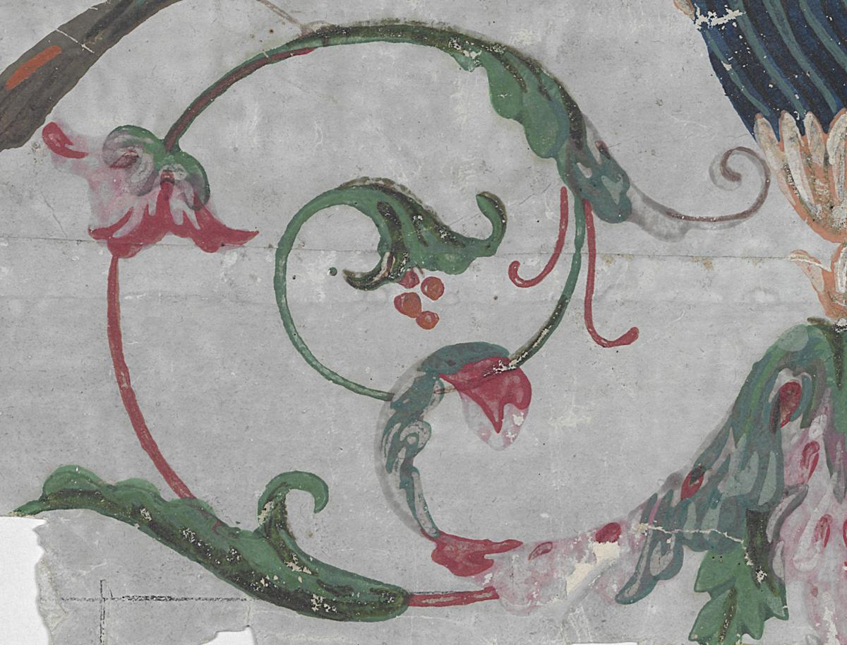 1969.1092.002 B Wall Covering, Detail 6