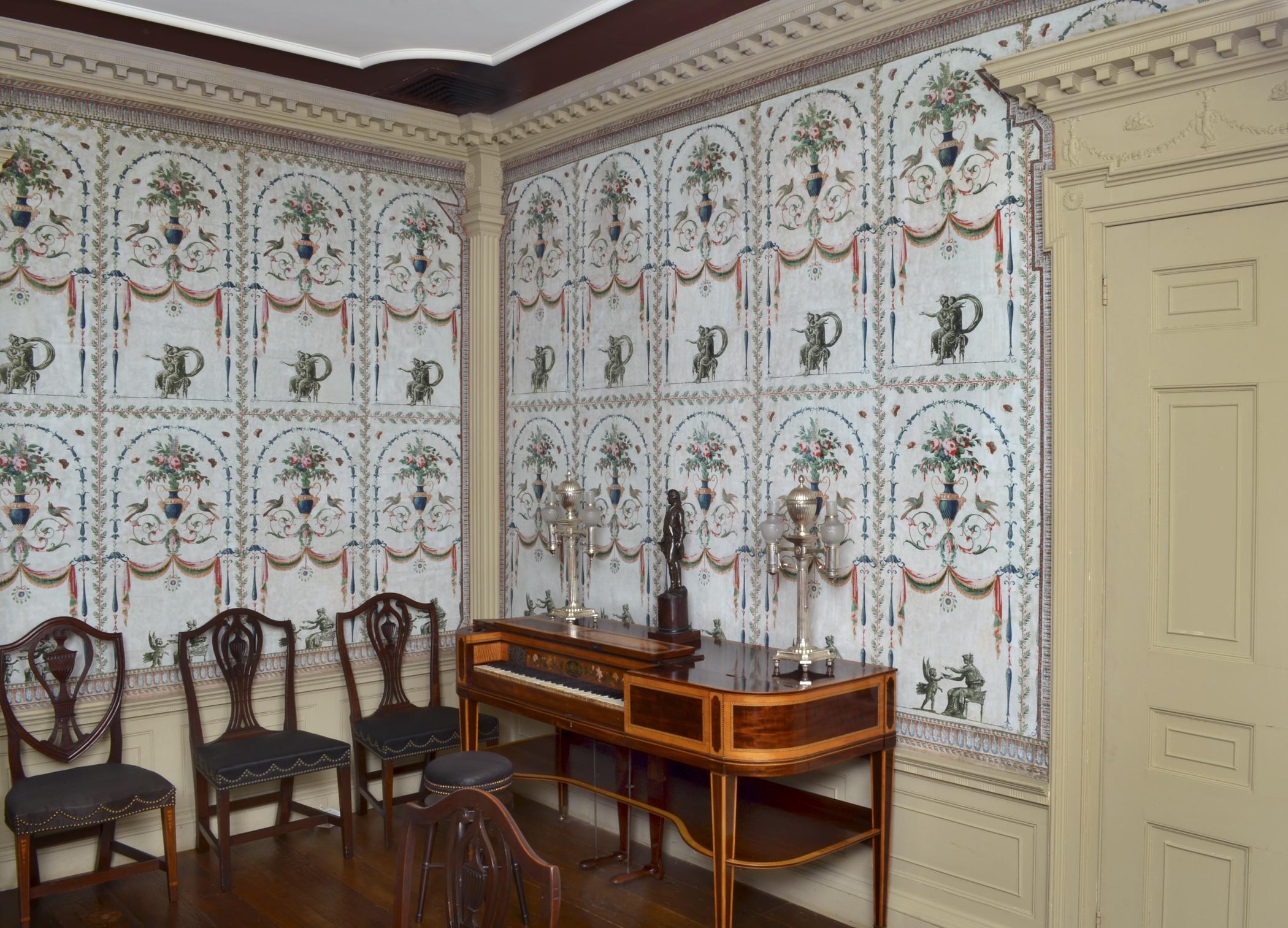Federal Parlor 08-2013, view 1, 1969.1092 Wall covering