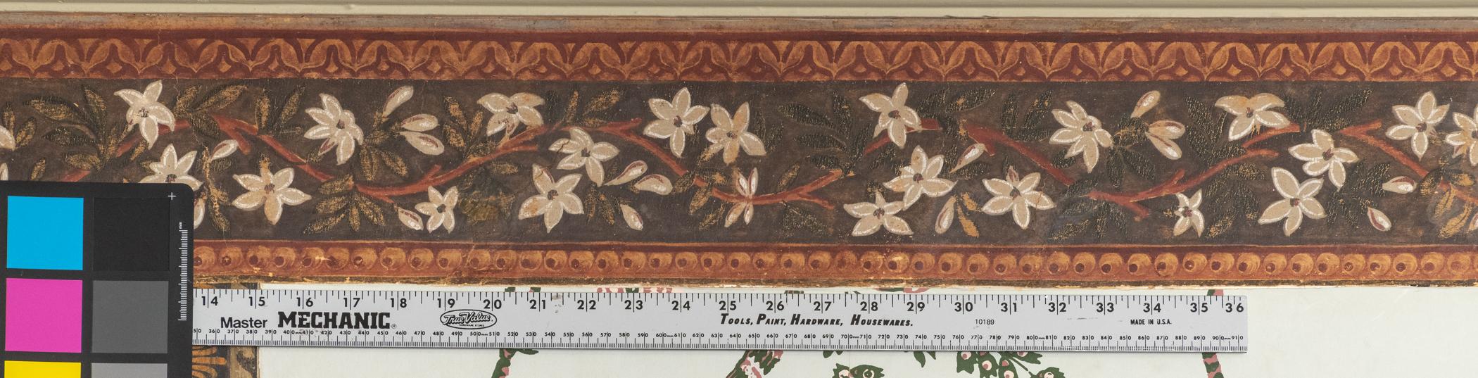 1969.1093.004 Wall covering, detail 4, with ruler