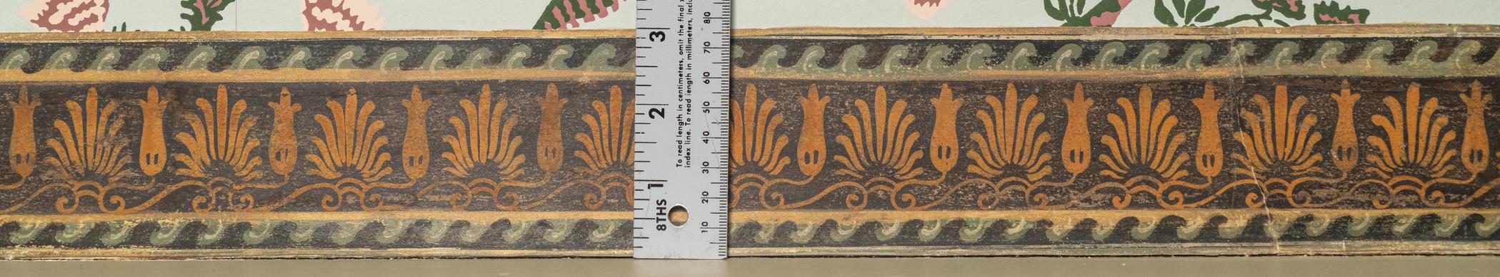 1969.1093.005 Wall covering, detail 4, with ruler
