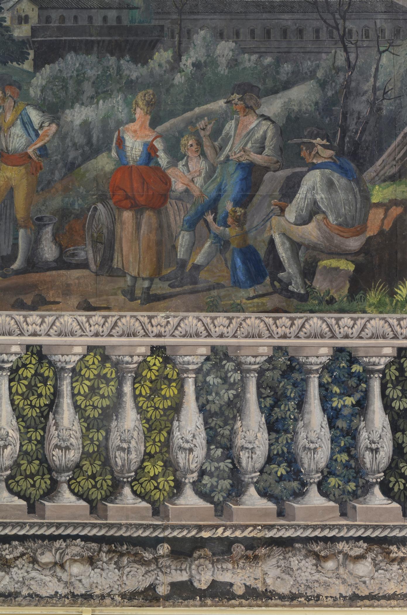 1969.1095 Wall covering, detail 3, Dining Room Hall 2013