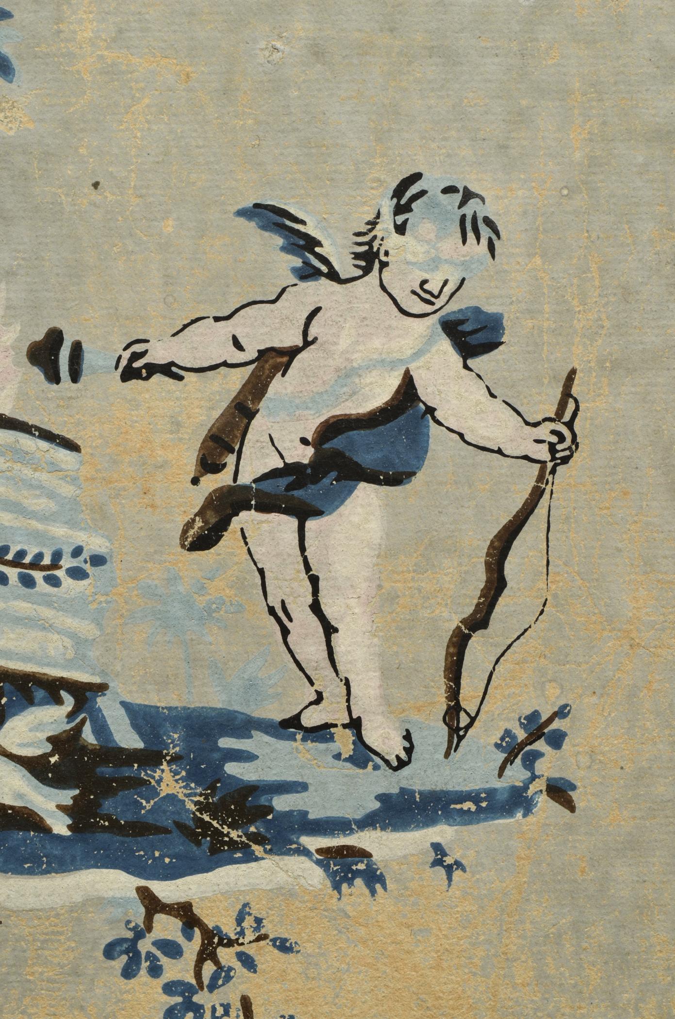 1969.1096.001 A-G Wall covering, detail 6, Centreville Stair Hall 2013