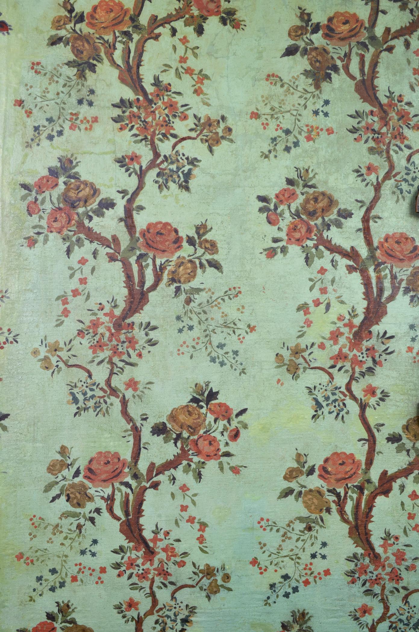 1969.1102.001 A-G Wall covering, detail 1, Tappahannock Hall 2013
