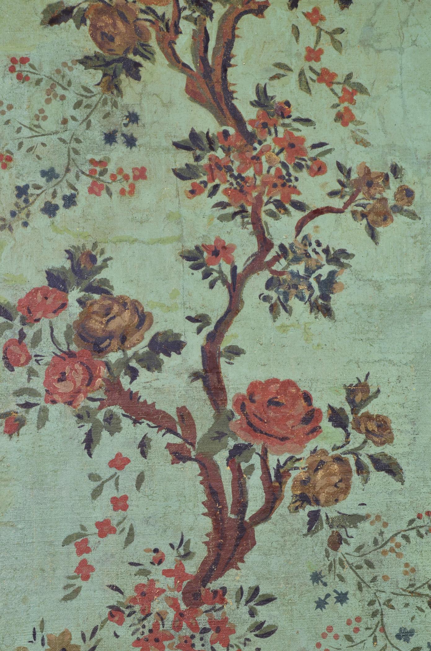 1969.1102.001 A-G Wall covering, detail 2, Tappahannock Hall 2013