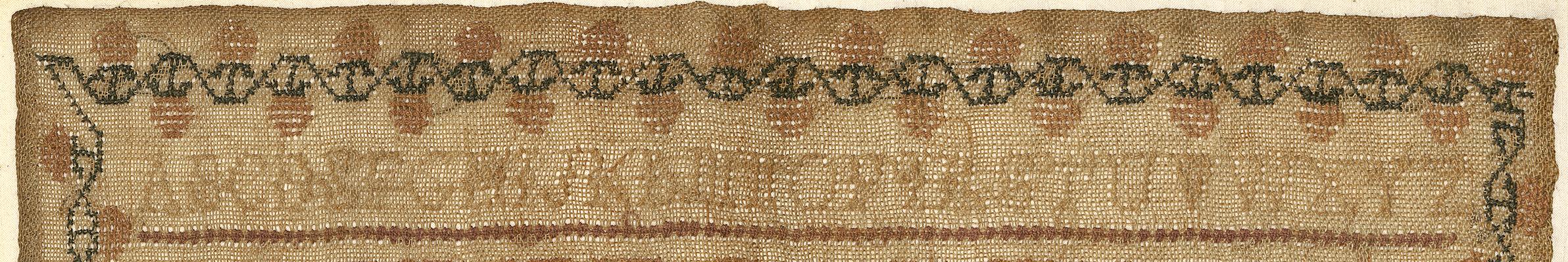 1969.1112 Sampler, Detail
