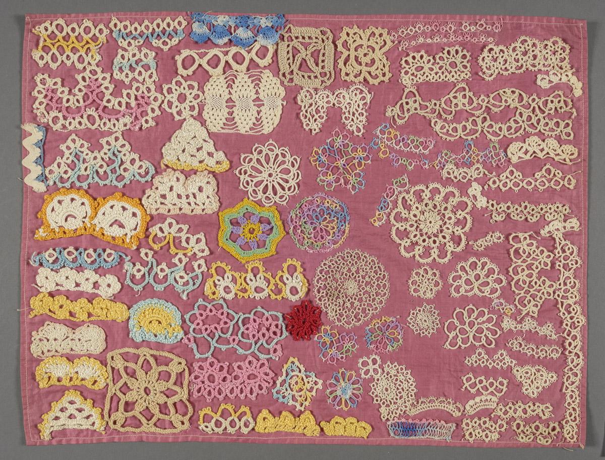 1969.1114 Sampler, Crochet and tatting sampler