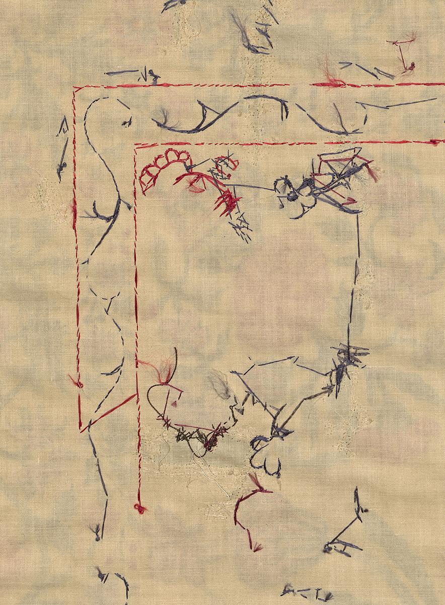 1969.1125 Textile Panel, Verso Detail
