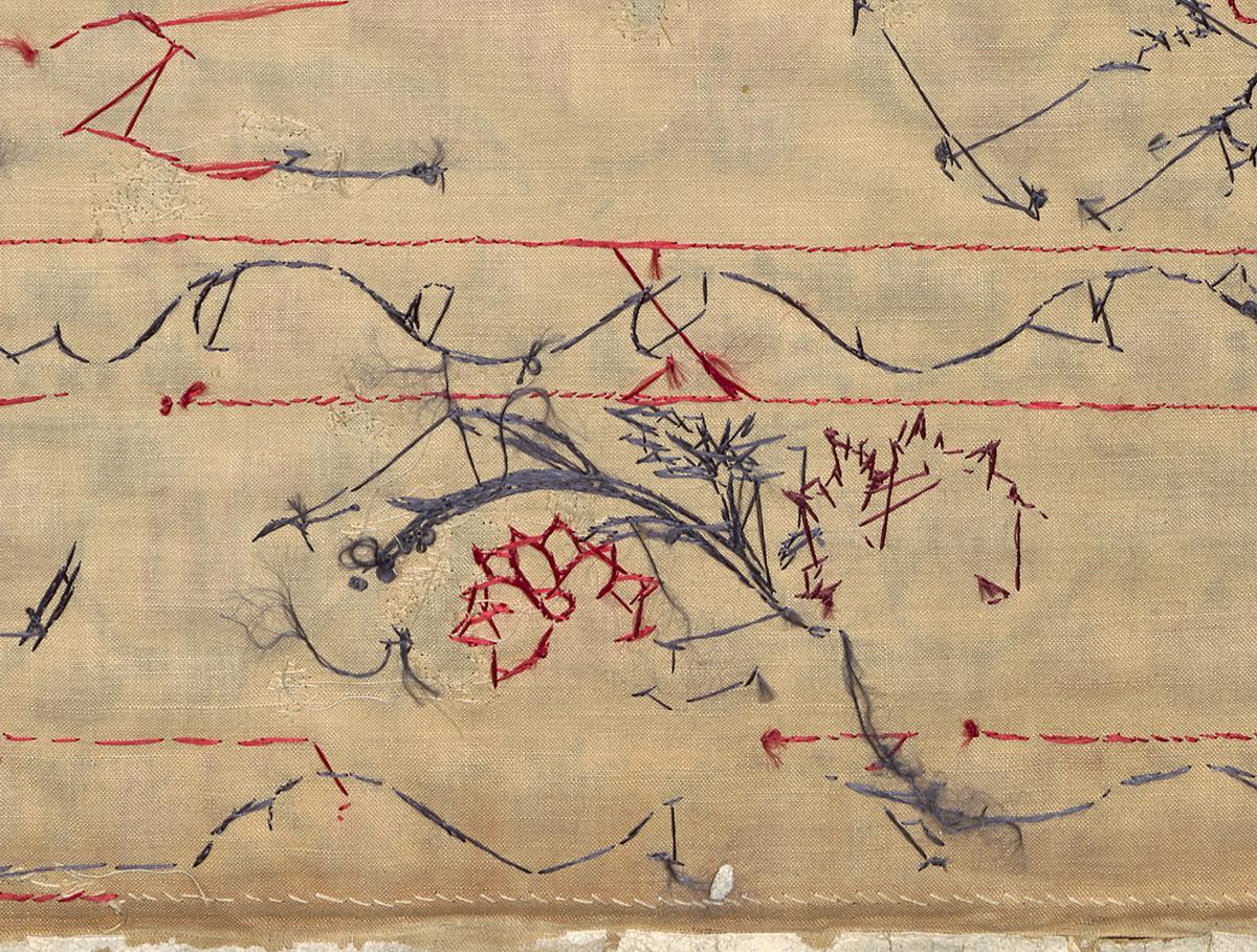 1969.1125 Textile Panel, Verso Detail 2