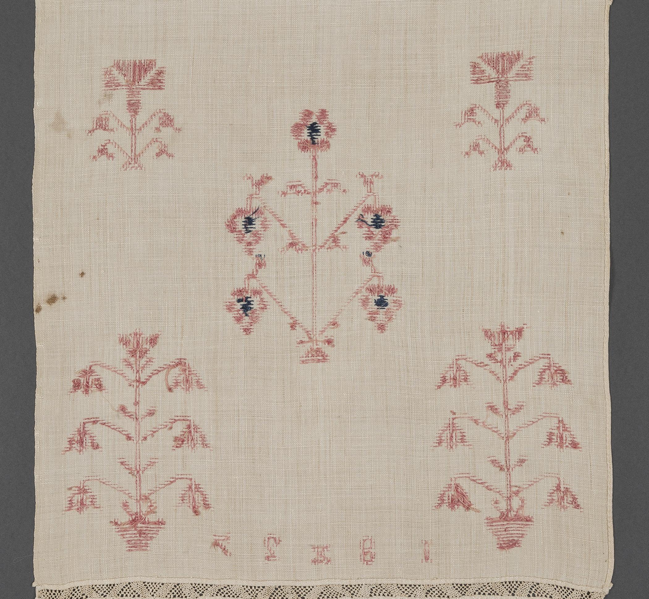 1969.1145 Towel, reverse, detail 12