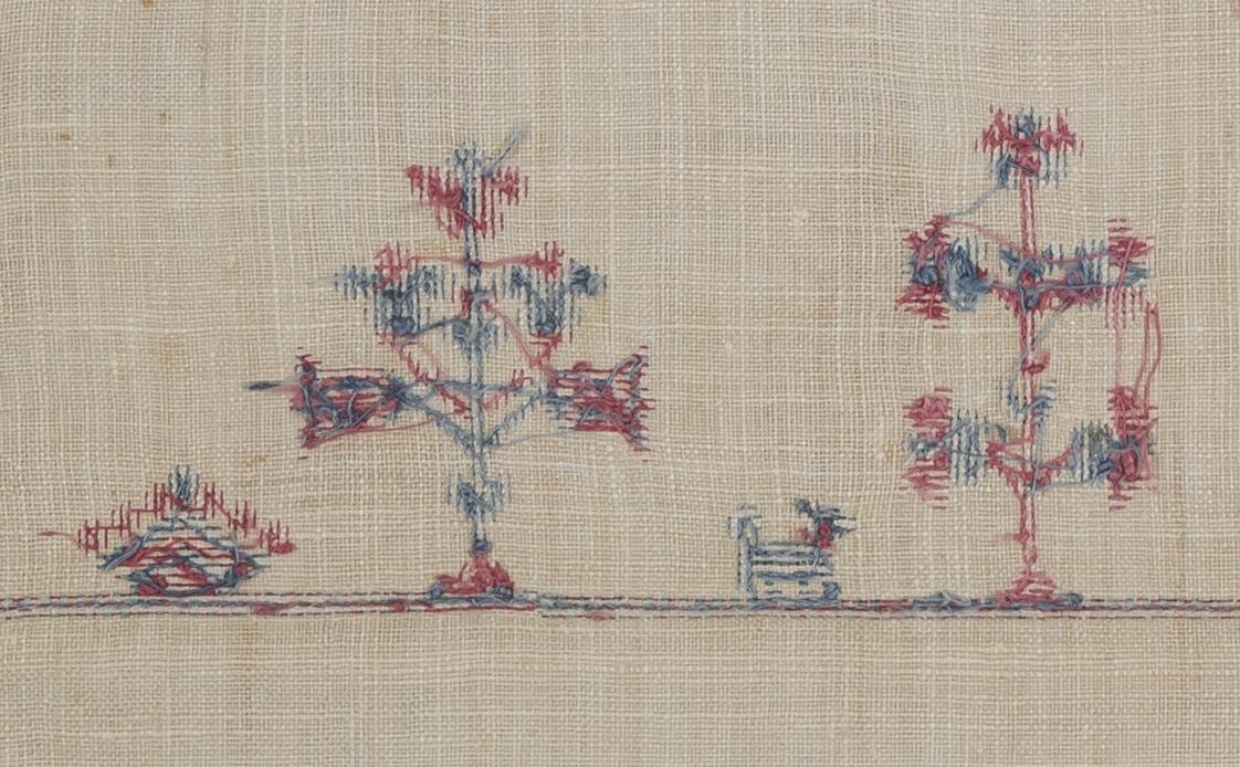 1969.1158 Towel, reverse, detail 13