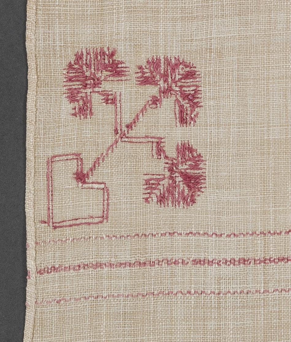 1969.1159 Towel, reverse, detail 12