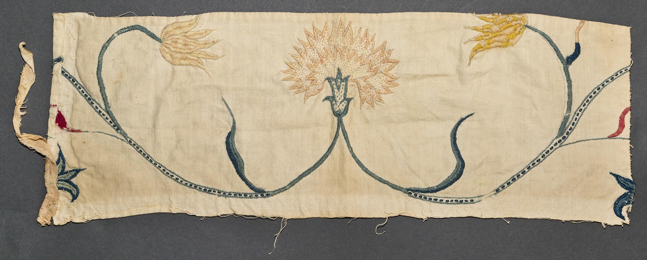 1969.1239 Textile fragment, embroidered, view 1
