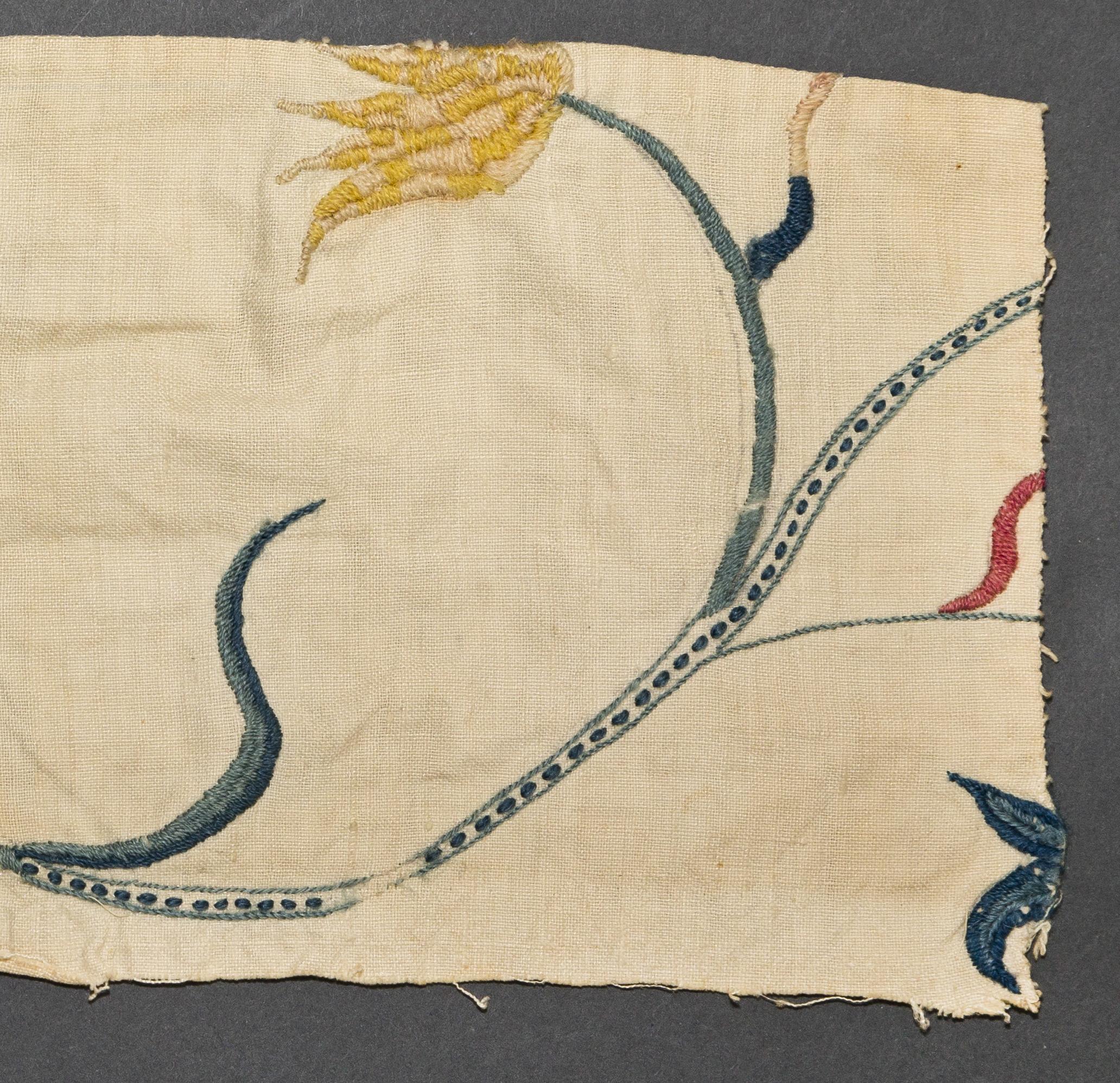 1969.1239 Textile fragment, embroidered, detail 3