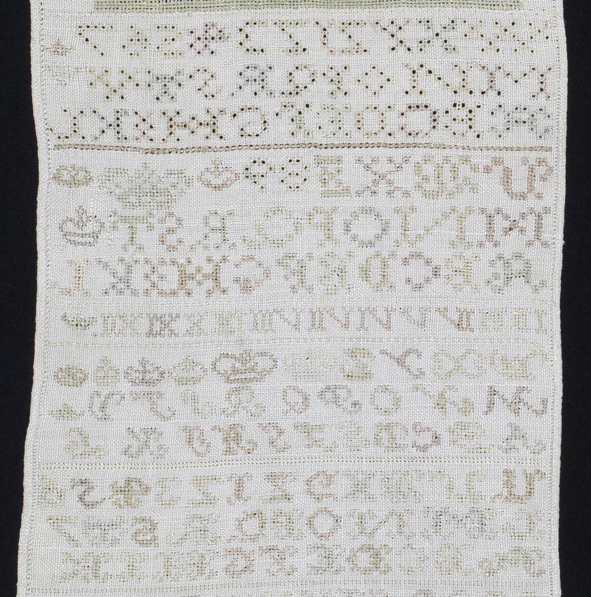 1969.1241 Sampler, Verso Detail 3