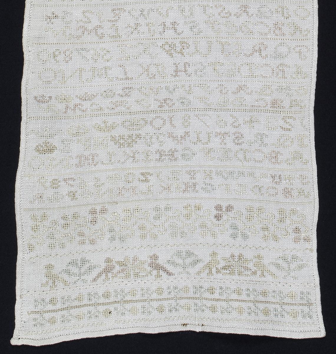 1969.1241 Sampler, Verso Detail 4