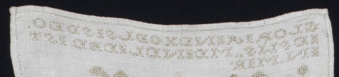 1969.1241 Sampler, Verso Detail 5