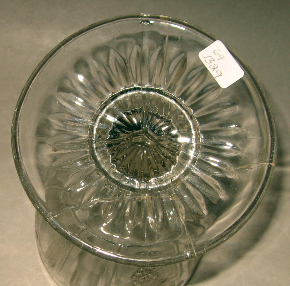 1969.1329 Glass goblet (underside)
