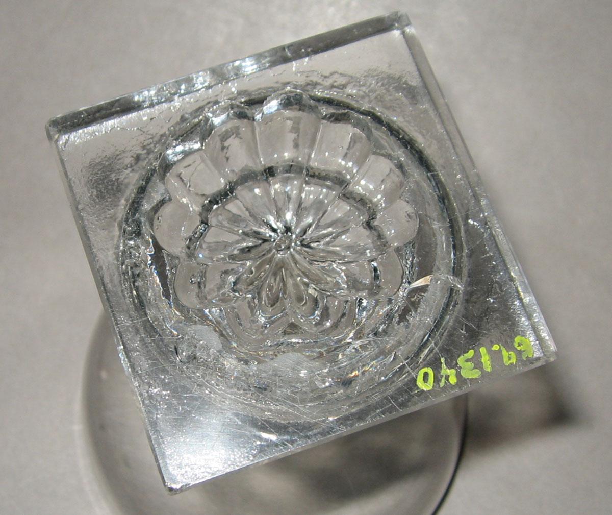 1969.1340 Colorless glass wineglass (underside)