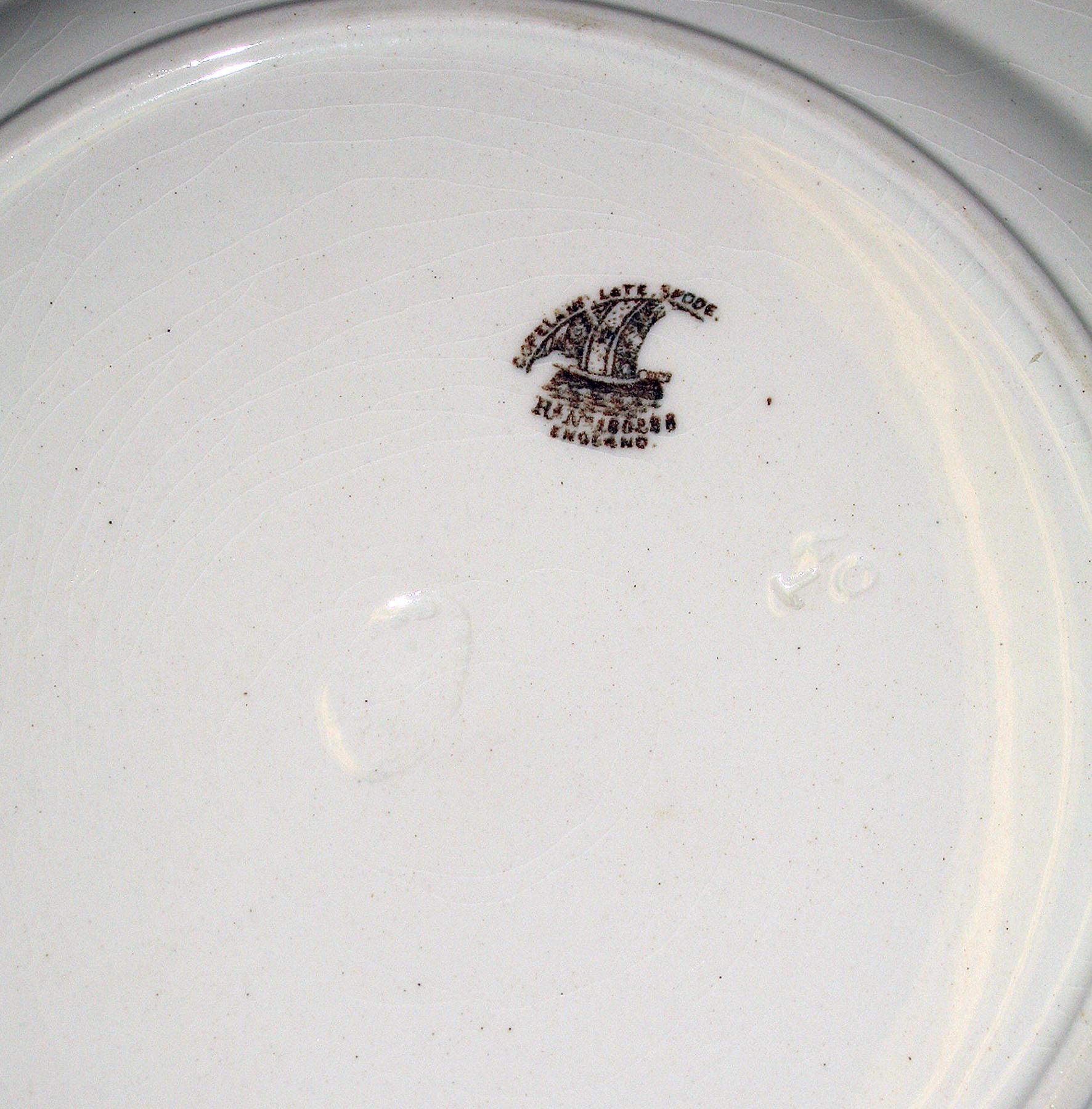 1969.1361.001 Copeland earthenware plate (mark)