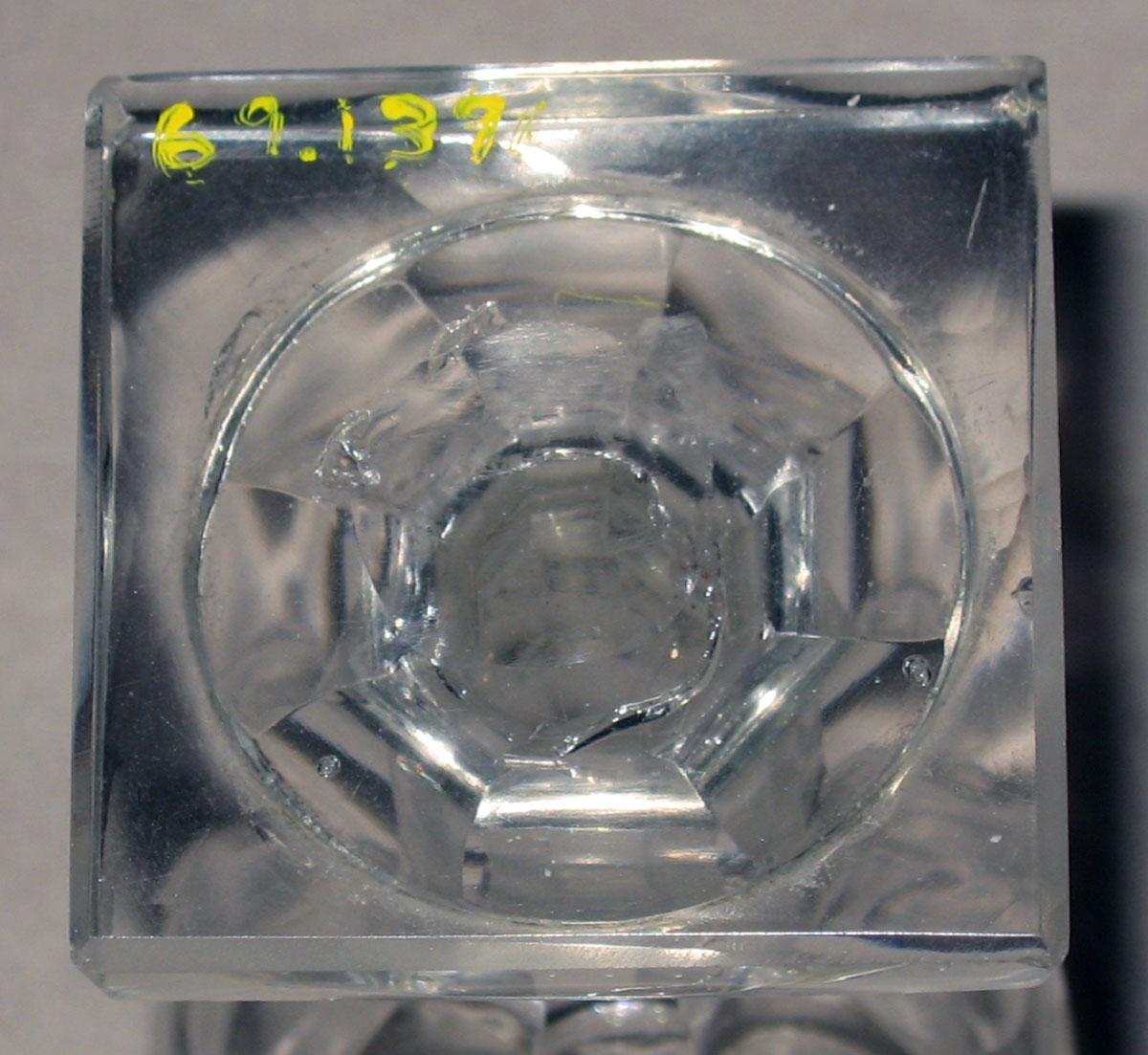 1969.1391 Colorless glass wineglass (underside)