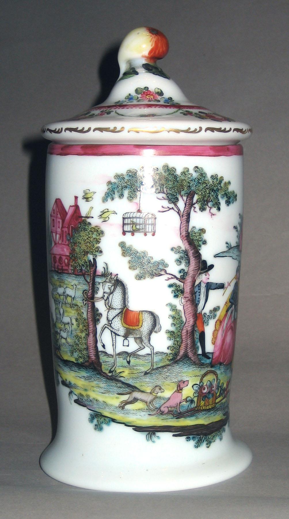 1969.1426 A, B (front) White Glass Covered Mug