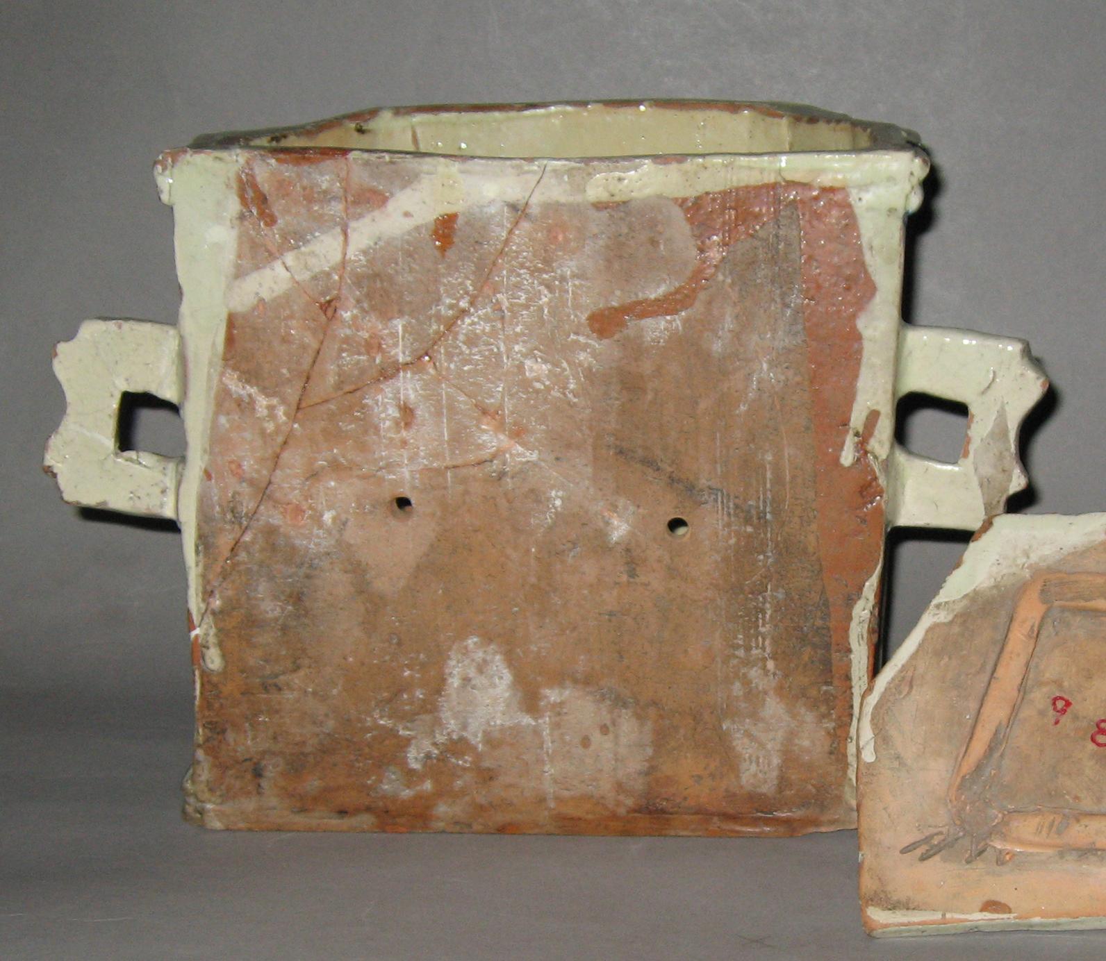 1969.1528 A, B Earthenware cistern or fountain (back)