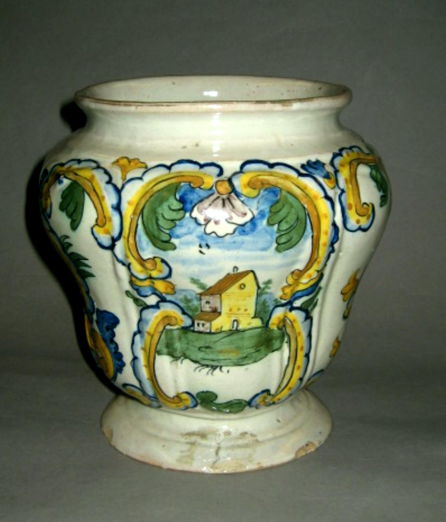 1969.1533.001 Tin-glazed earthenware vase