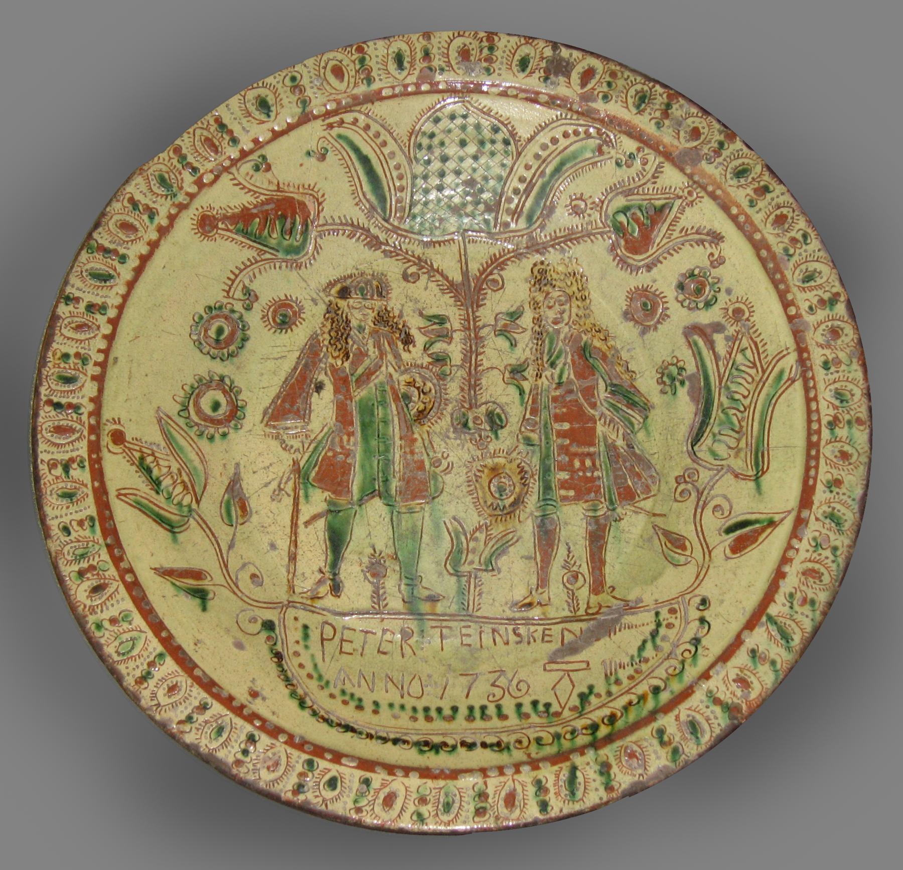 1969.1536 Sgraffito slipware dish