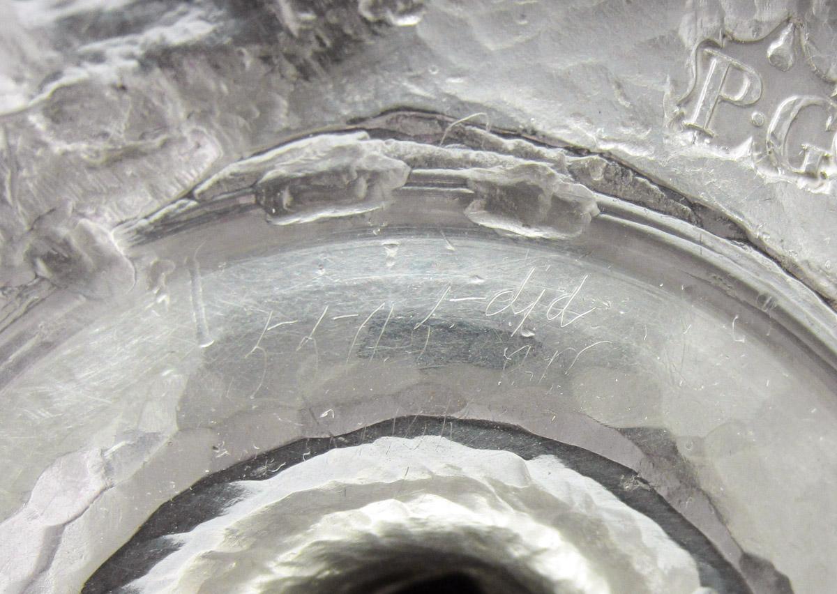 1969.1542.001 Candlestick, inscription