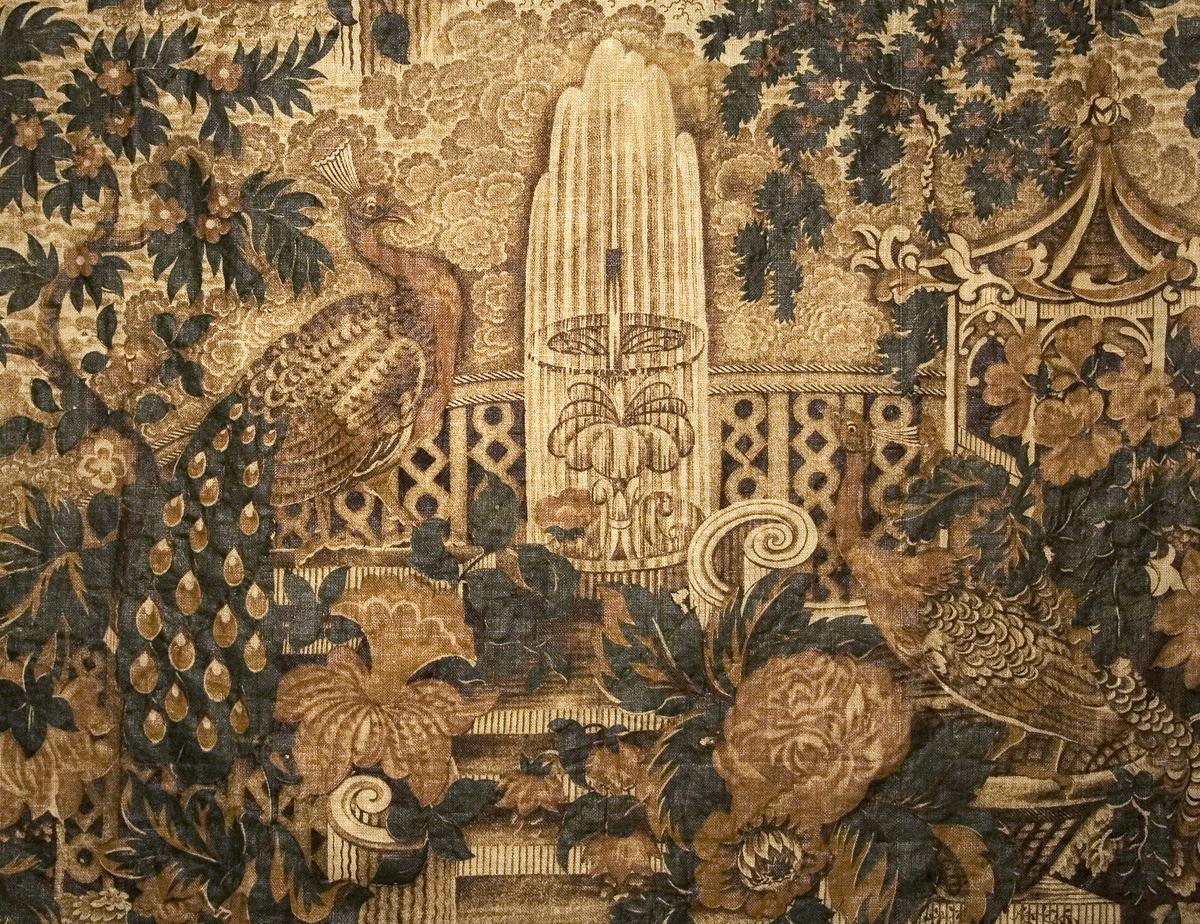 1969.1578 Window Hanging, Side Curtain, Pattern Detail