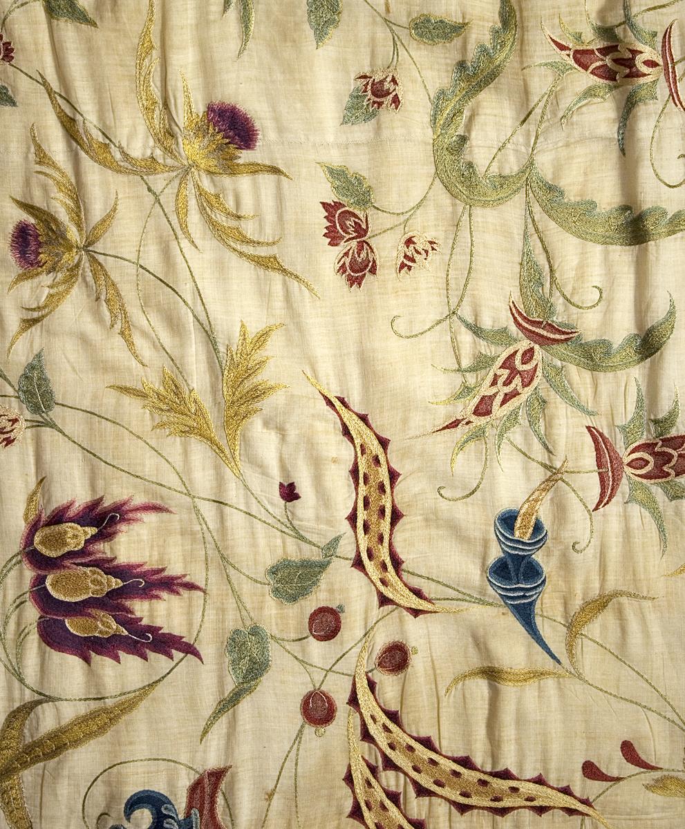 1969.1581 B Window Hanging, Side Curtain, Pattern Detail