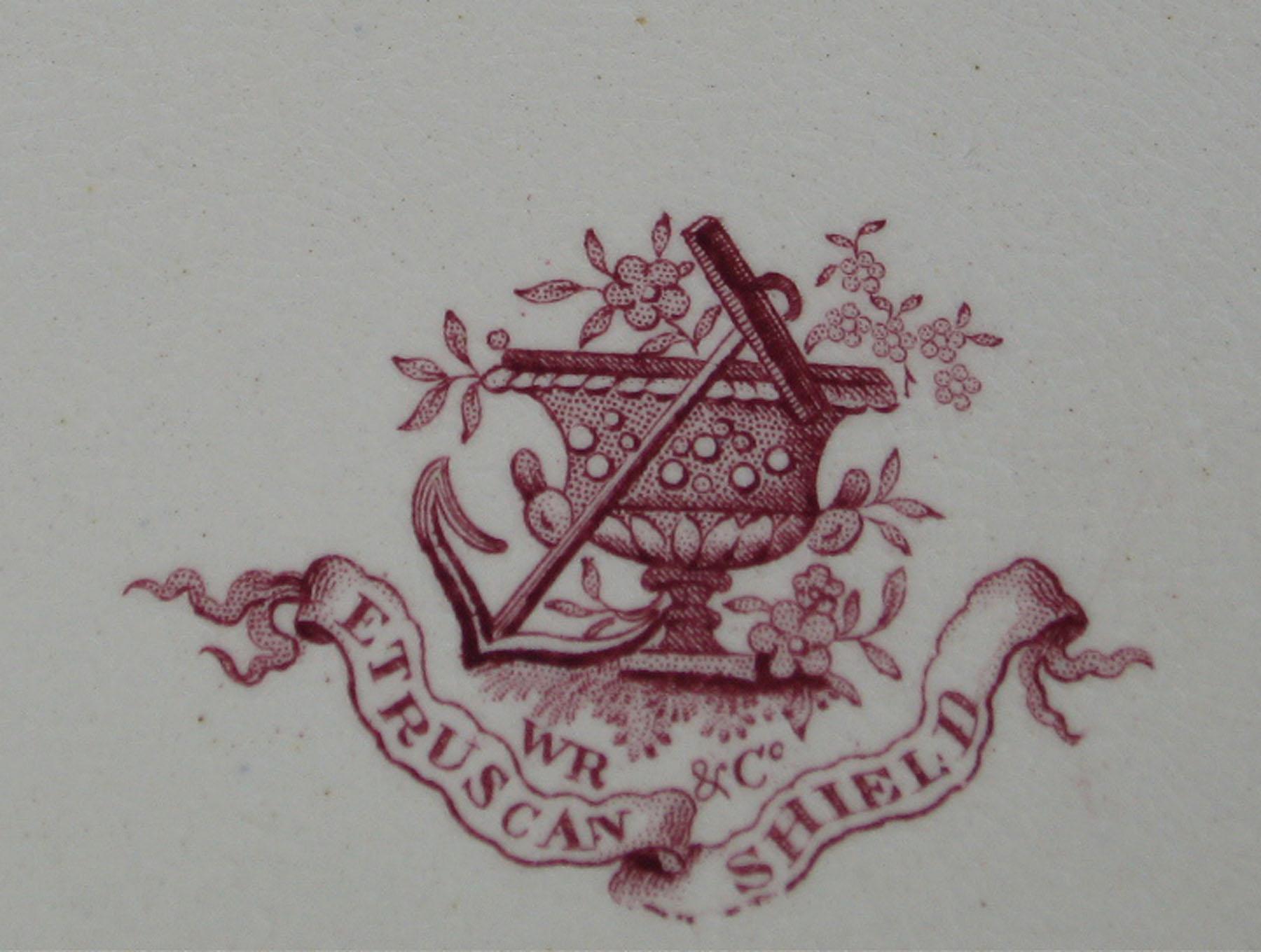 1969.1586 Earthenware plate, detail