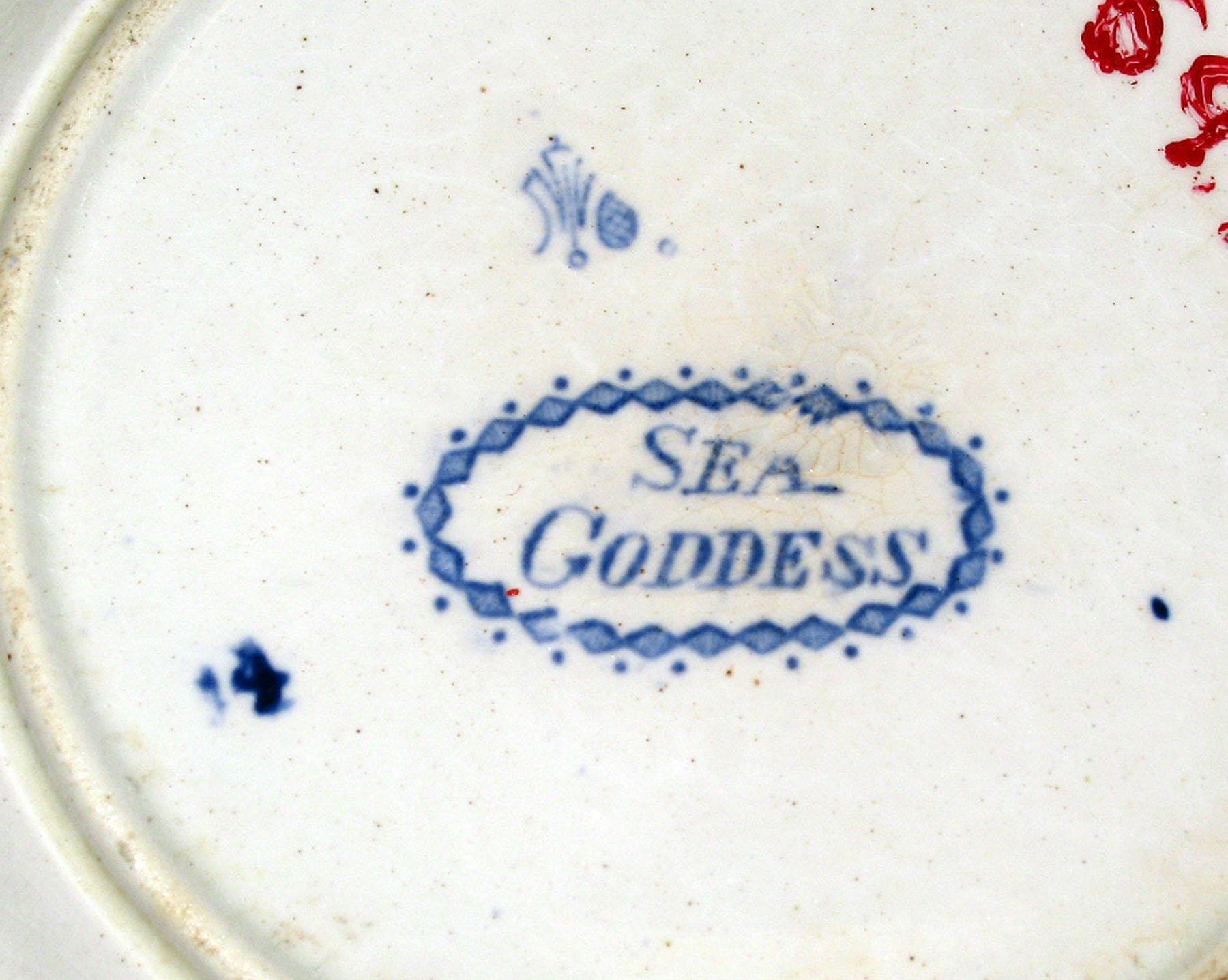 1969.1595 Earthenware plate, detail