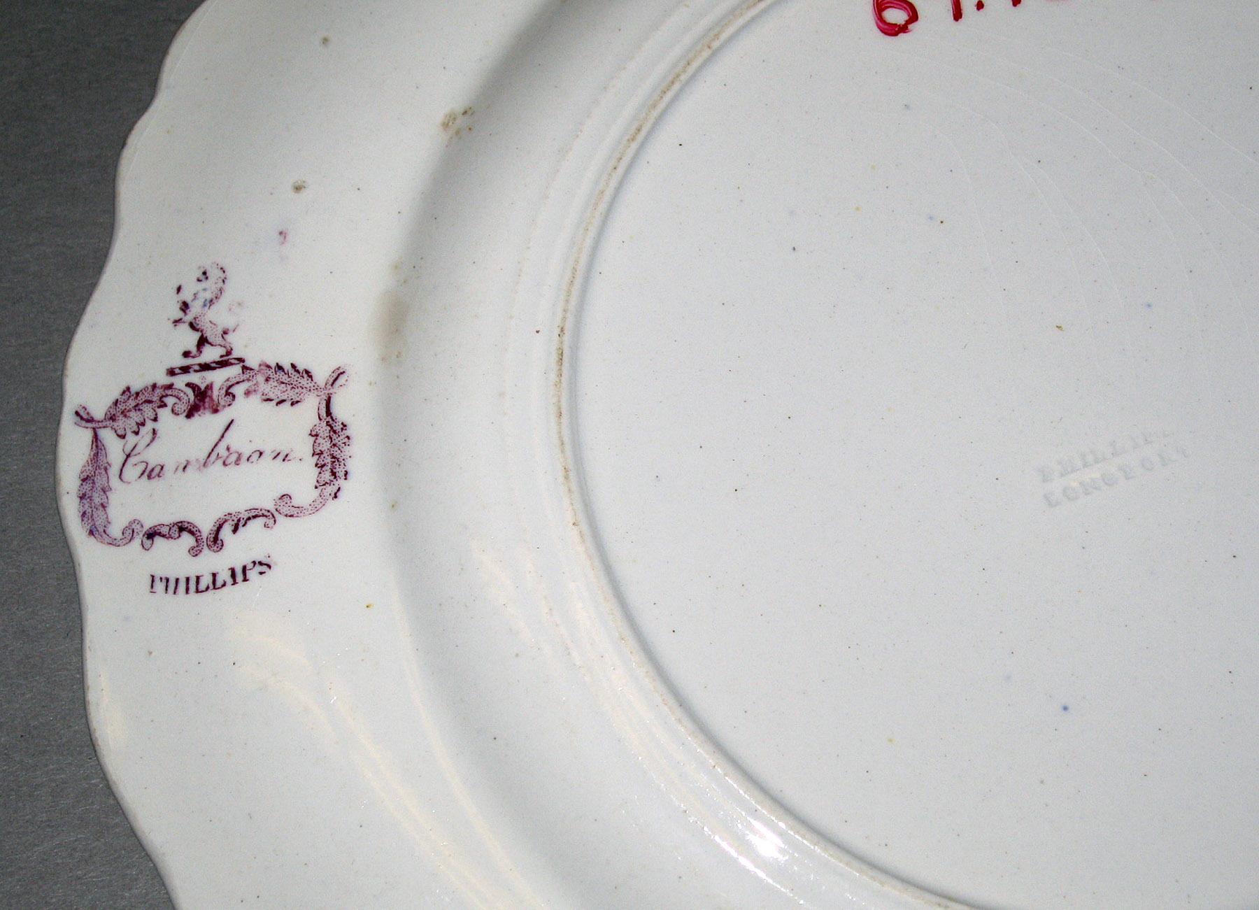1969.1614 Earthenware plate, detail