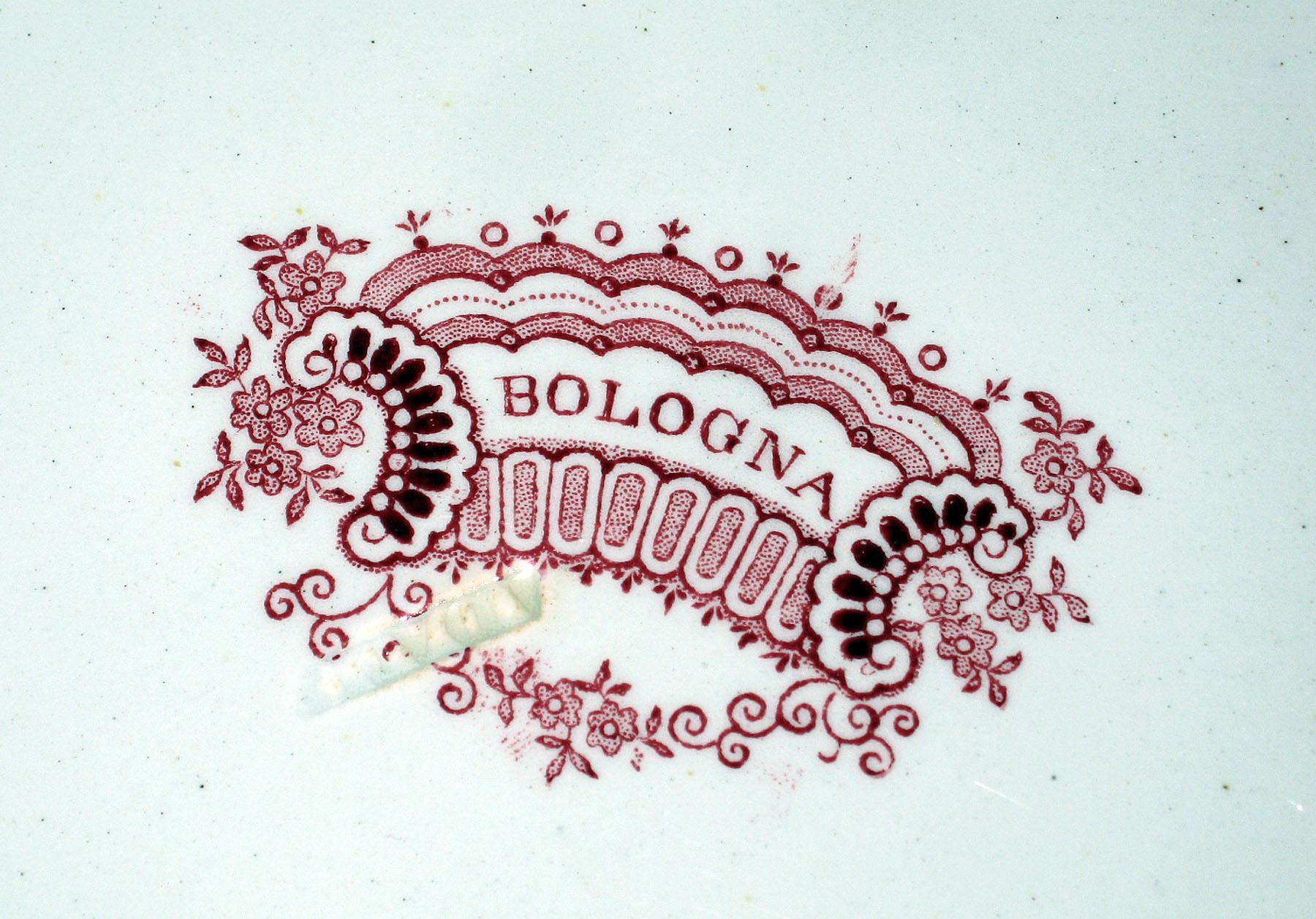 1969.1618 Earthenware plate, detail