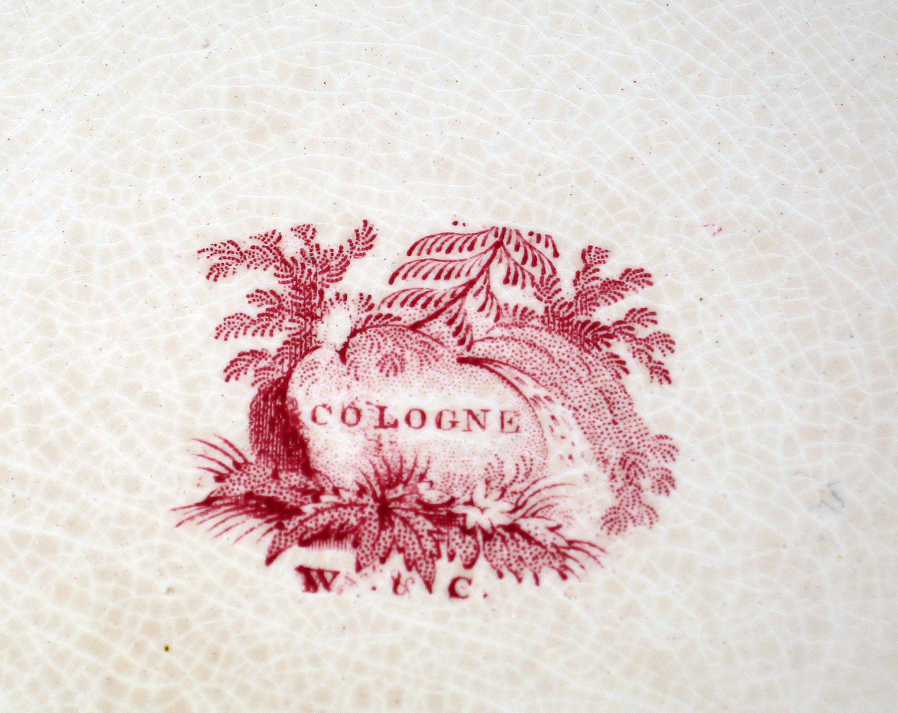 1969.1628 Earthenware plate, detail