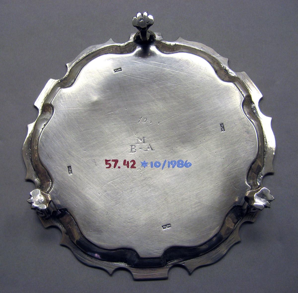 1957.0042 Silver Salver underside