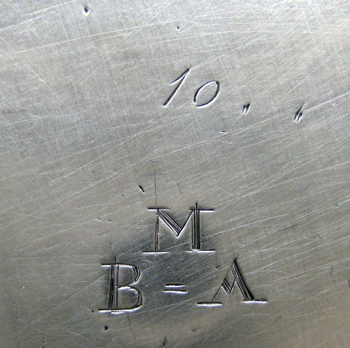 1957.0042 Silver Salver engraving