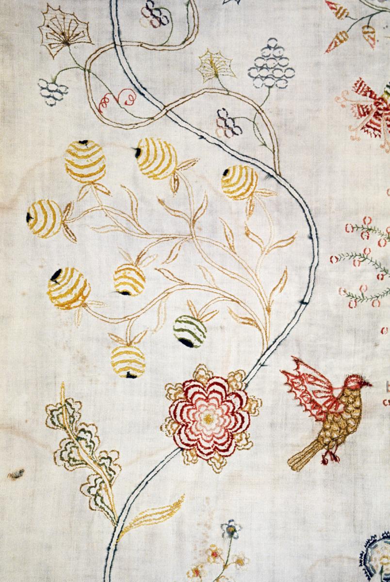 1957.0044.001 A Curtain, Pattern Detail, Verso